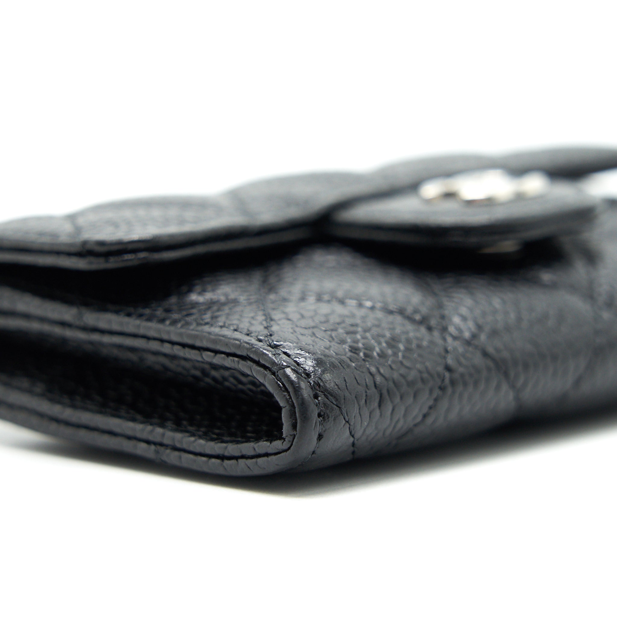 CHANEL Classic  Holder Caviar Black