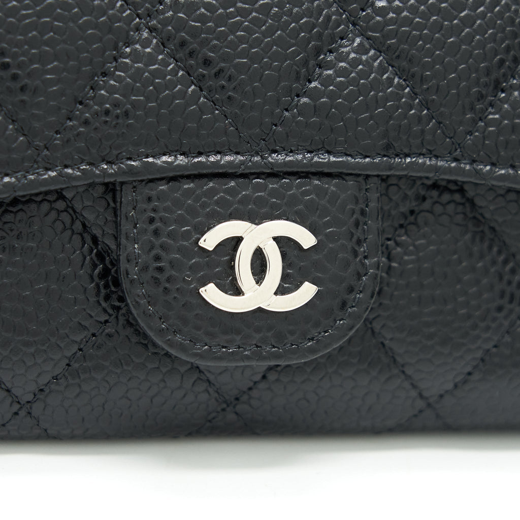CHANEL Classic  Holder Caviar Black