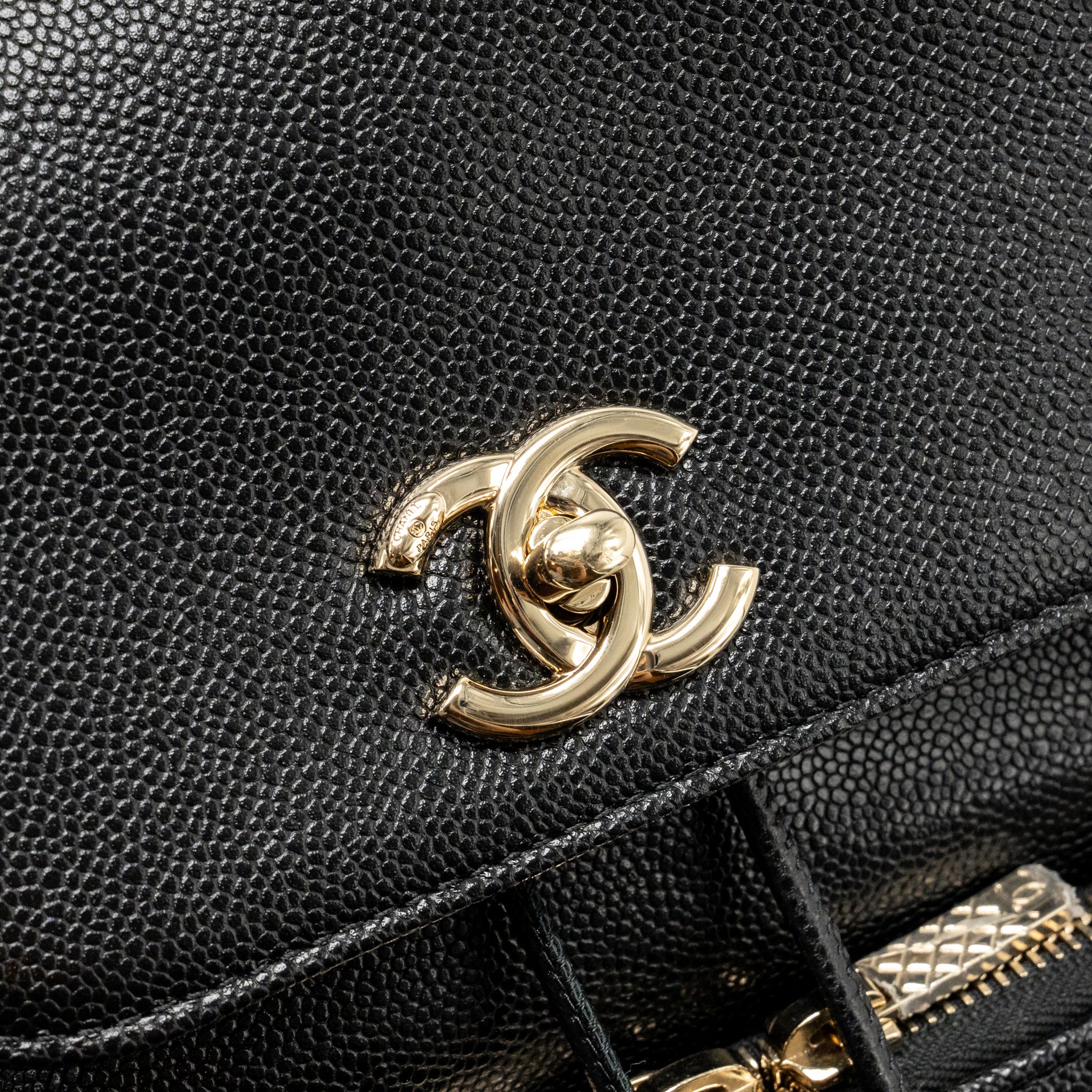 Chanel Affinity Backpack Caviar Black L (Microchip)