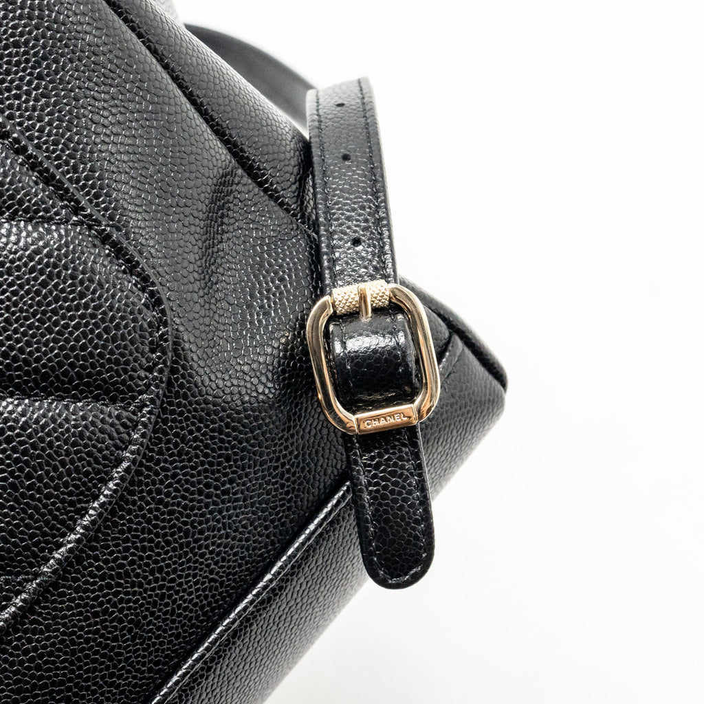 Chanel Affinity Backpack Caviar Black L (Microchip)