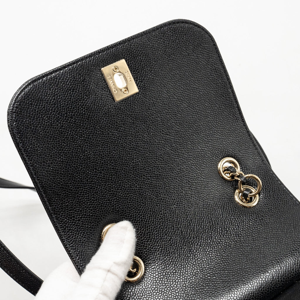 Chanel Affinity Backpack Caviar Black L (Microchip)
