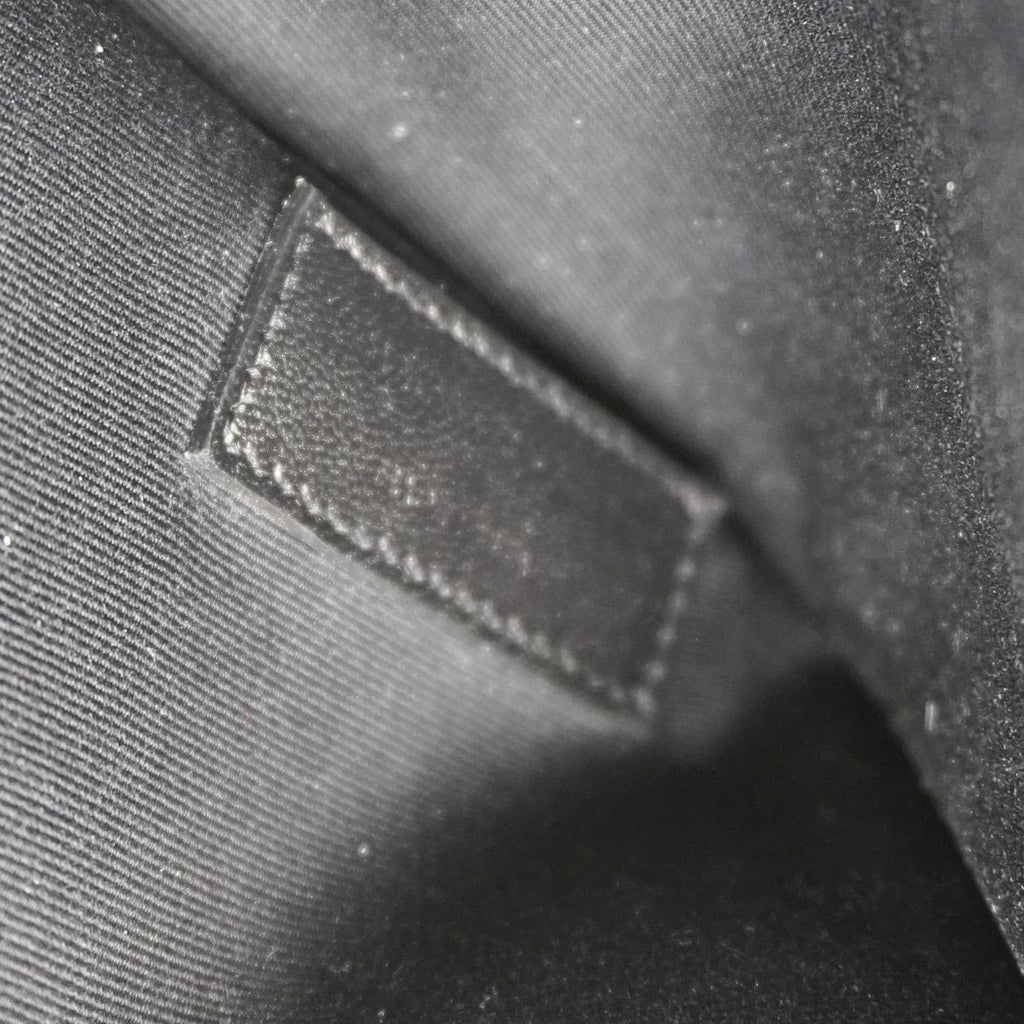 YVES SAINT LAURENT Uptown Envelope Grain De Poudre Leather Clutch Black