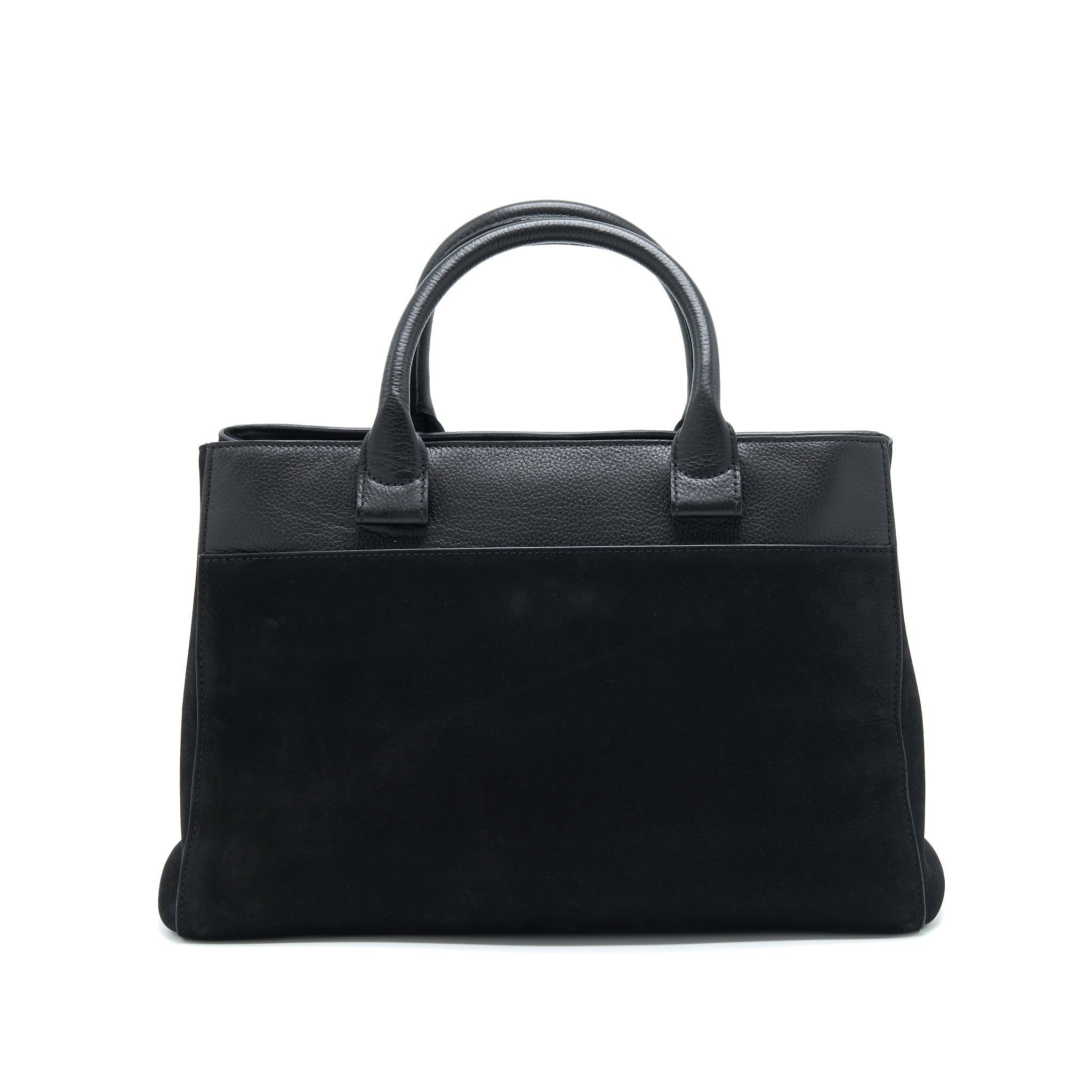 Chanel Suede Leather Tote Bag Black L