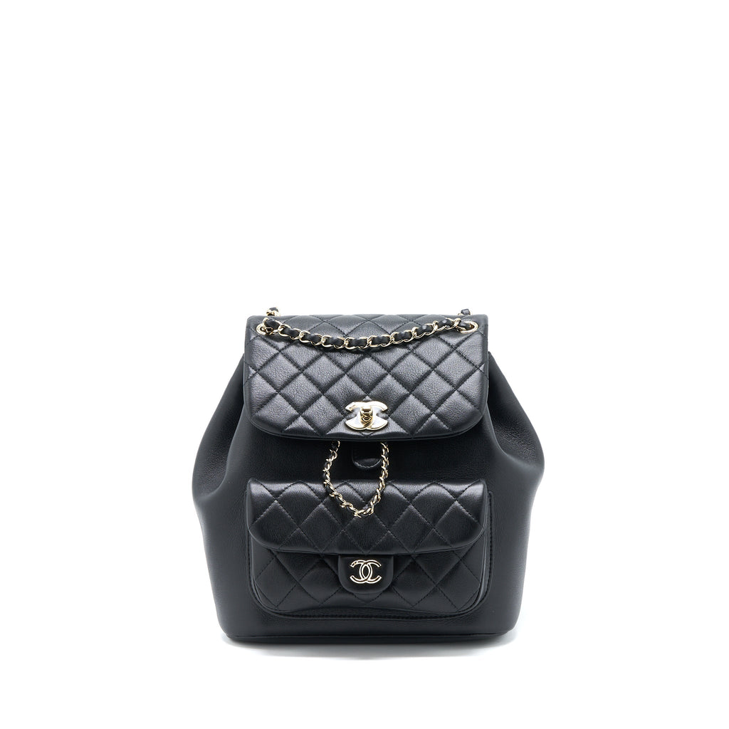 Chanel 23C Large Duma Backpack Calfskin Black L (Microchip)