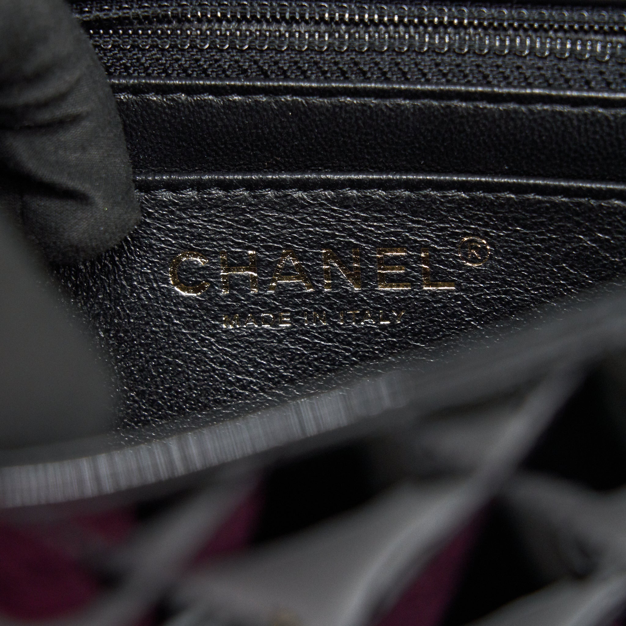 CHANEL MINI SQUARE FLAP BAG QUILTED PATENT LEATHER BLACK
