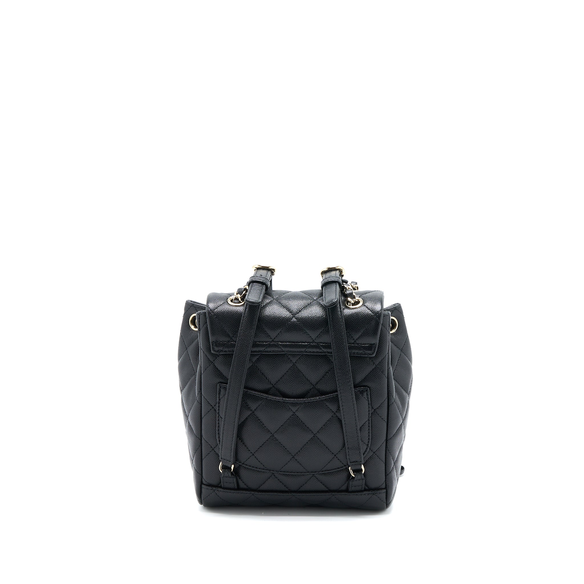 Chanel 23s Mini Flap Backpack Caviar Black L (Microchip)