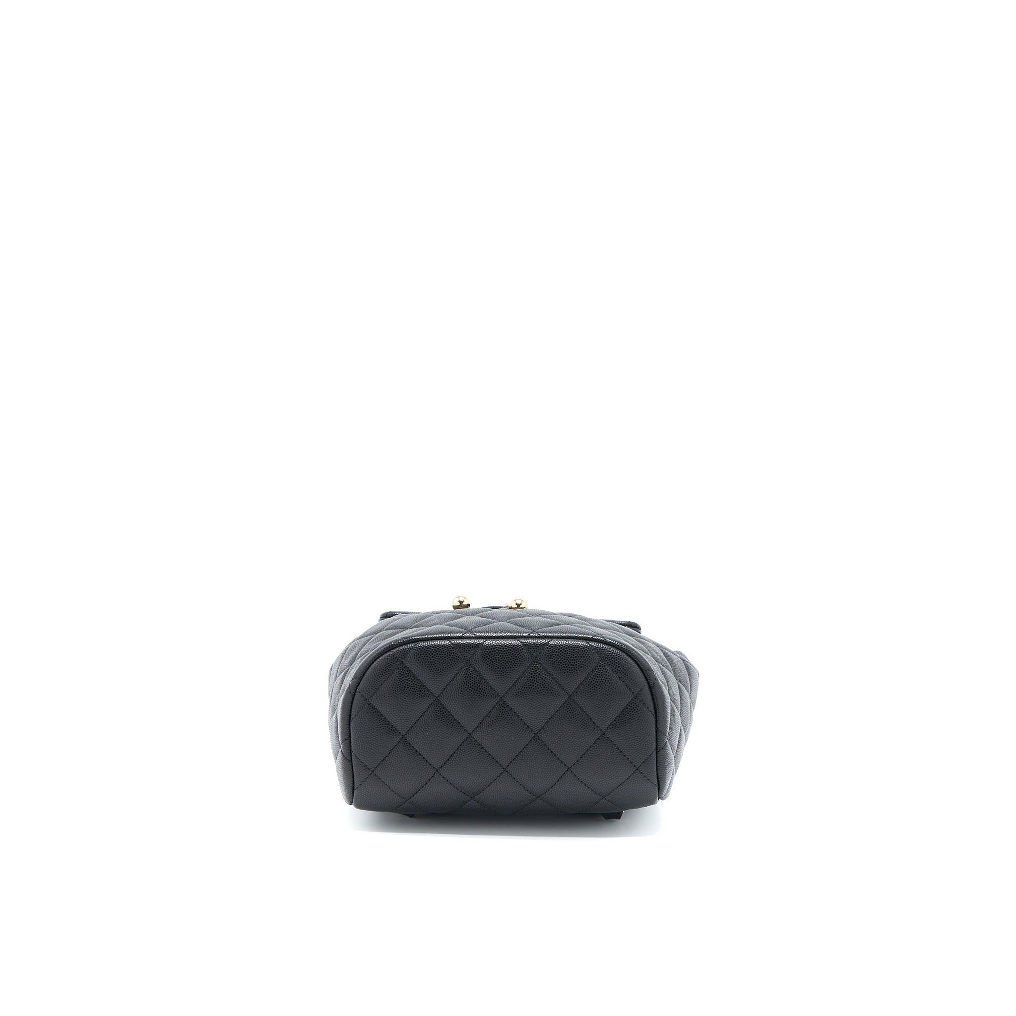 Chanel 23s Mini Flap Backpack Caviar Black L (Microchip)