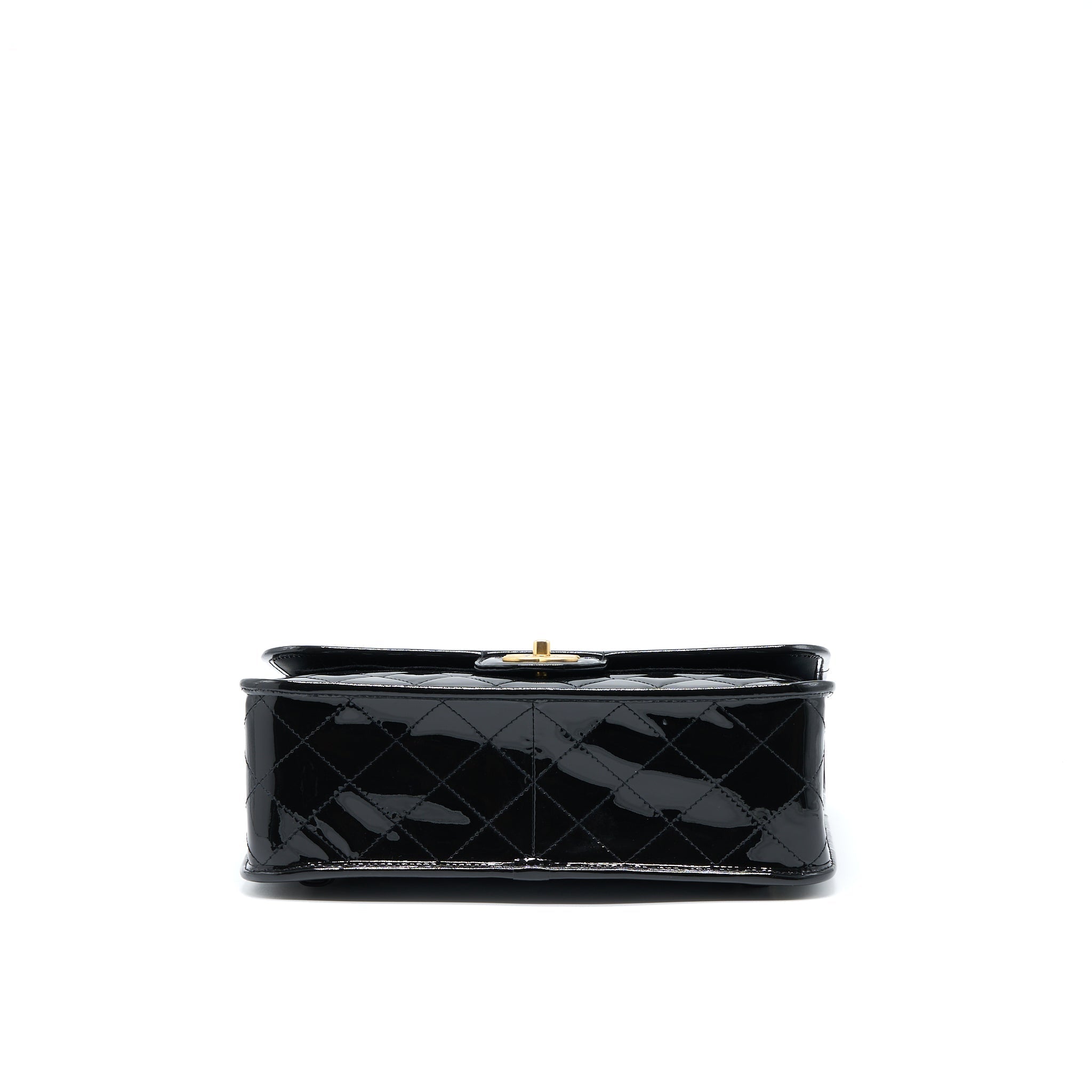 Chanel 22K Large Backpack Patent Black Brushed  (Microchip)