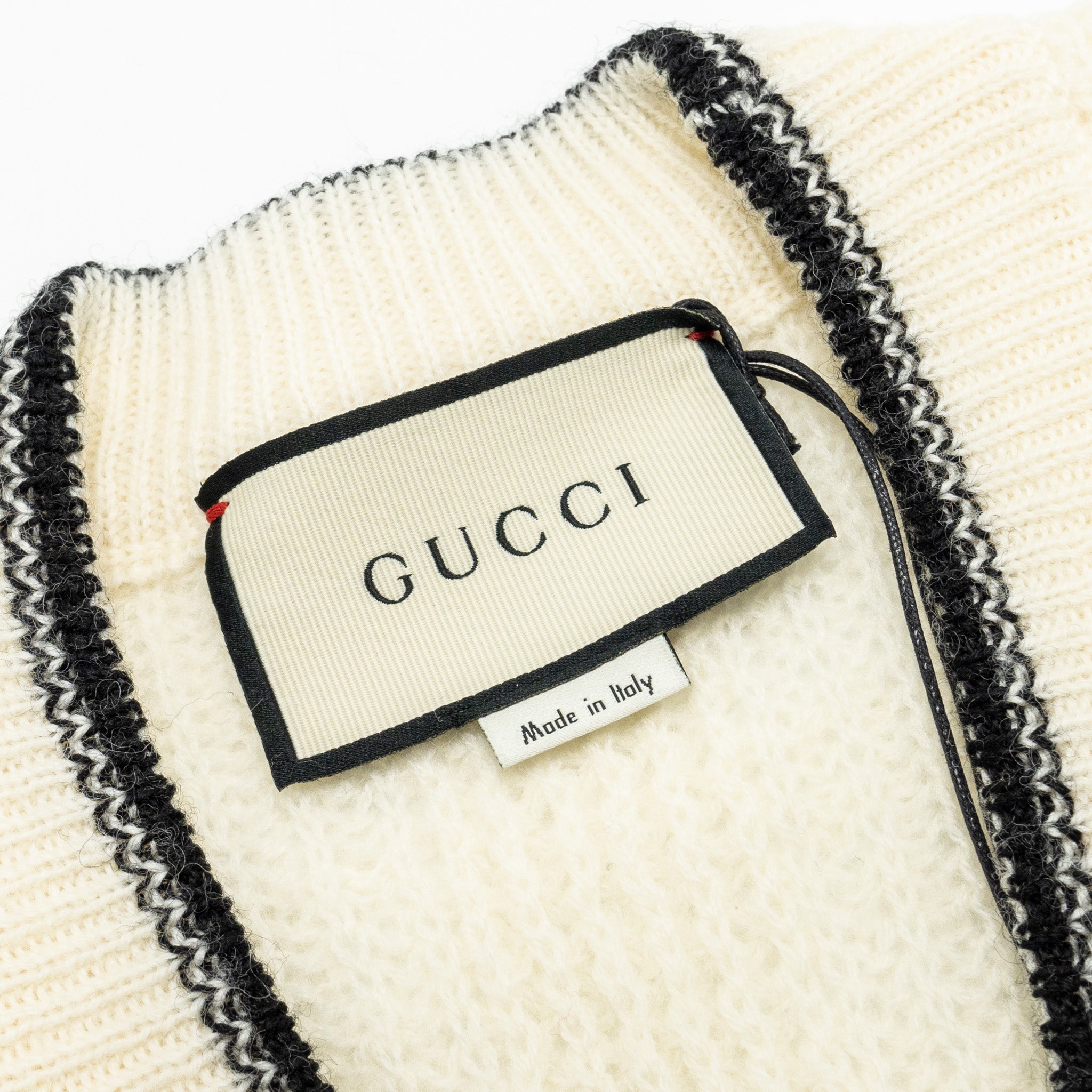 Gucci Size M Elephant igan Wool White/Red
