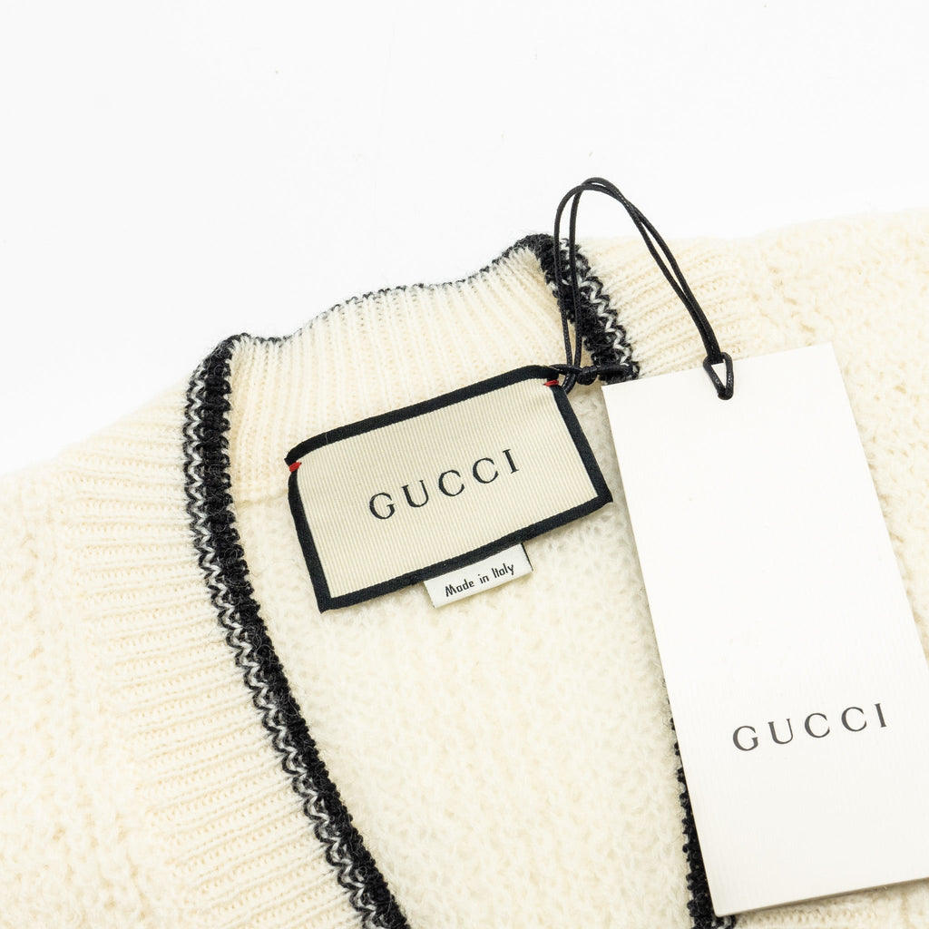 Gucci Size M Elephant igan Wool White/Red