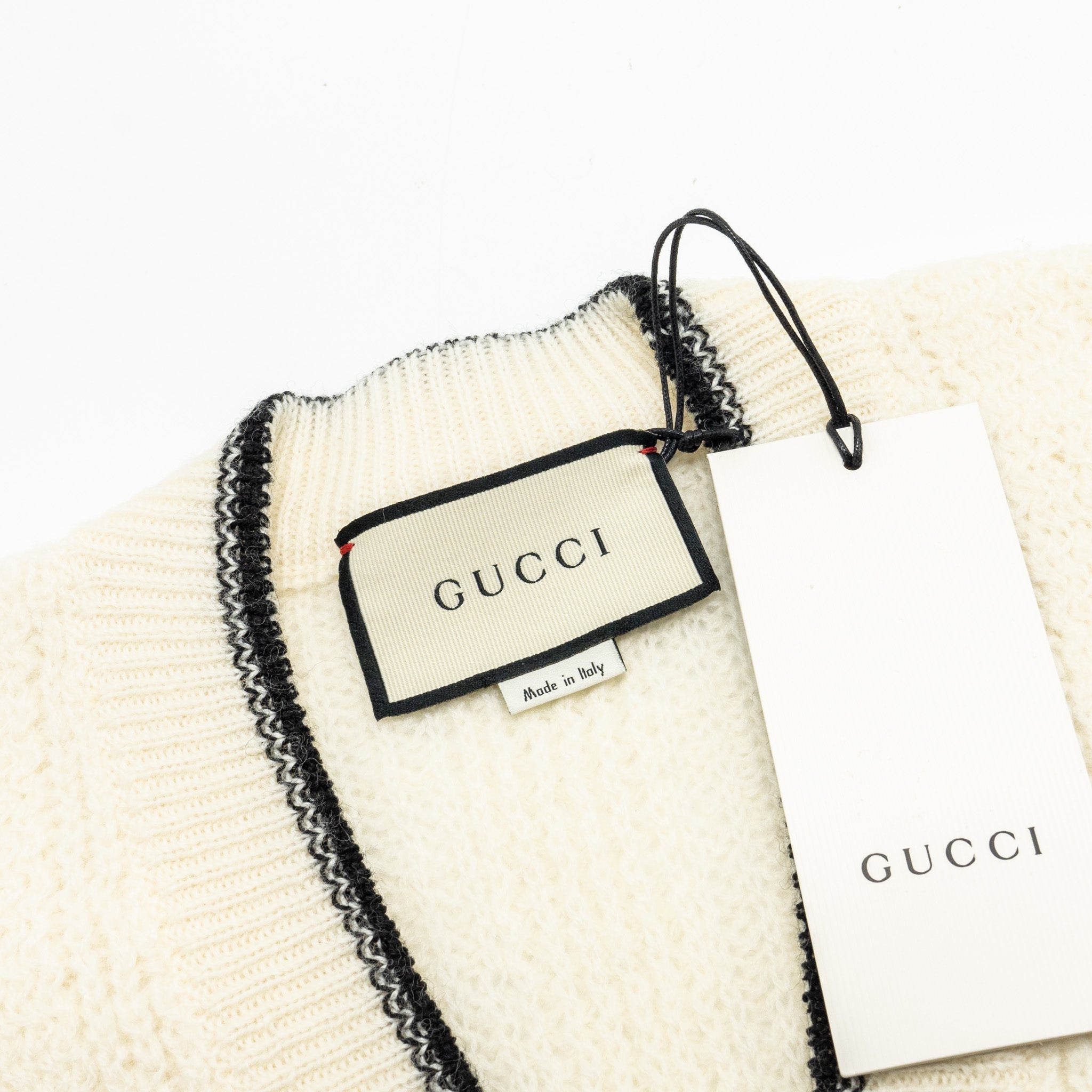 Gucci Size M Elephant igan Wool White/Red