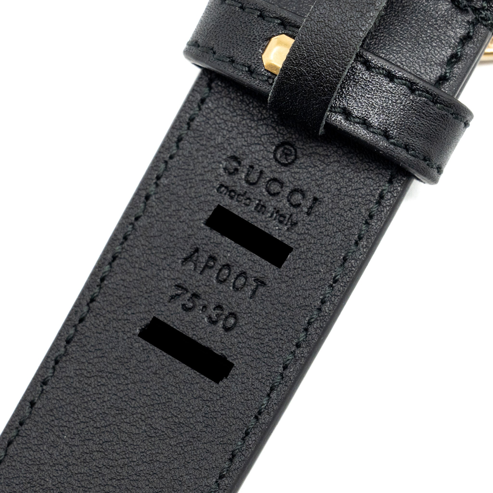 Gucci size 75 GG marmont thin belt black