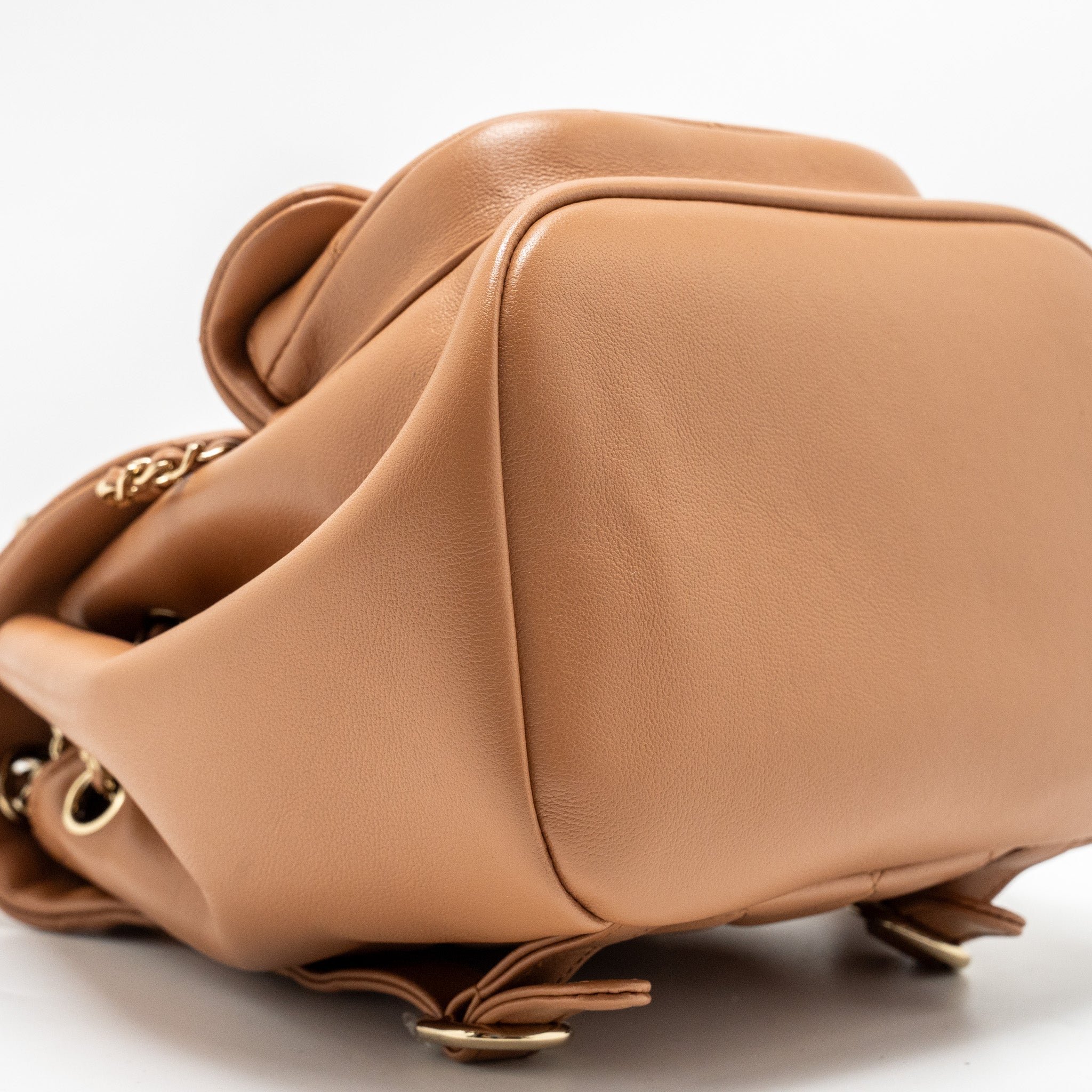 Chanel 24p Mini Duma Backpack Calfskin Caramel L(microchip)