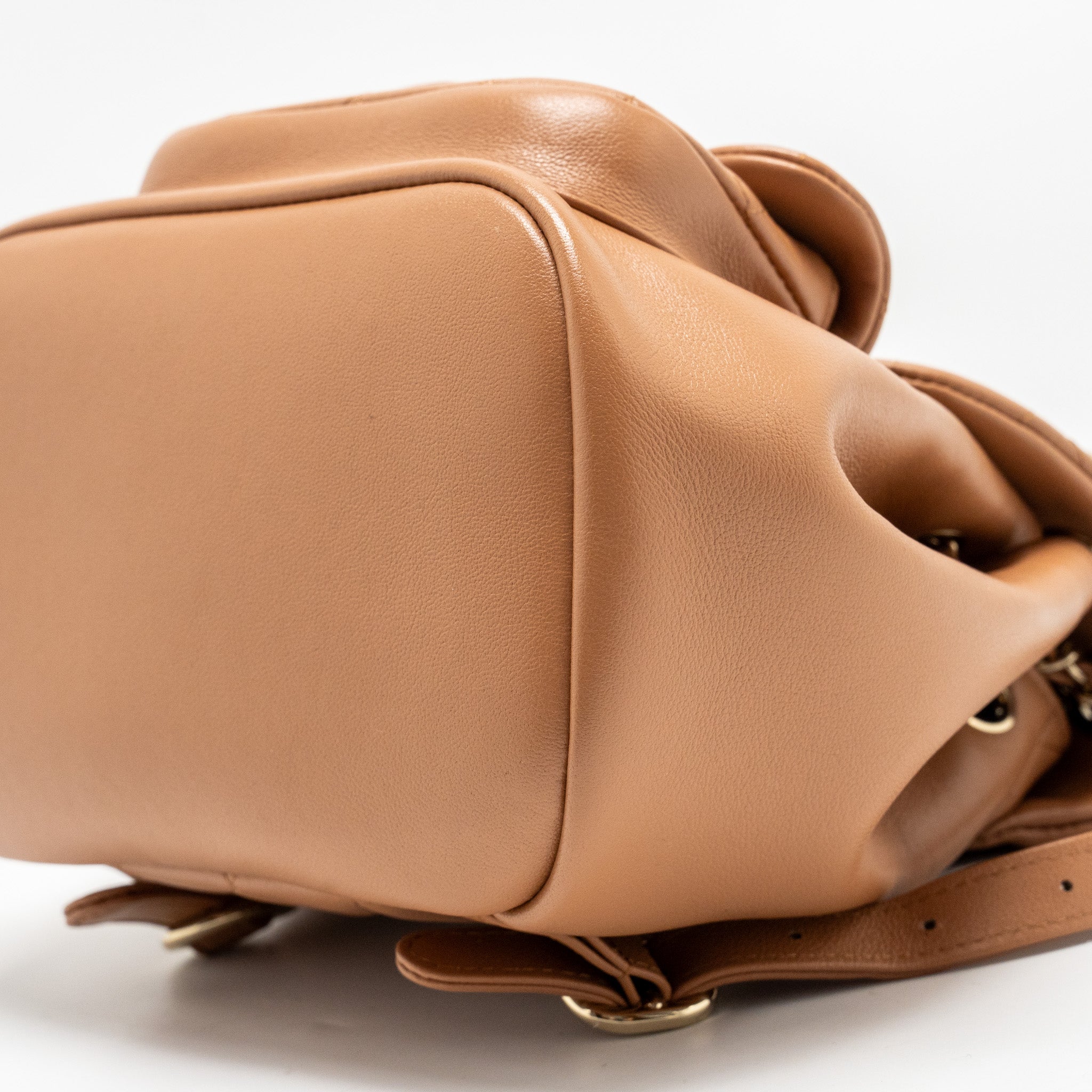 Chanel 24p Mini Duma Backpack Calfskin Caramel L(microchip)