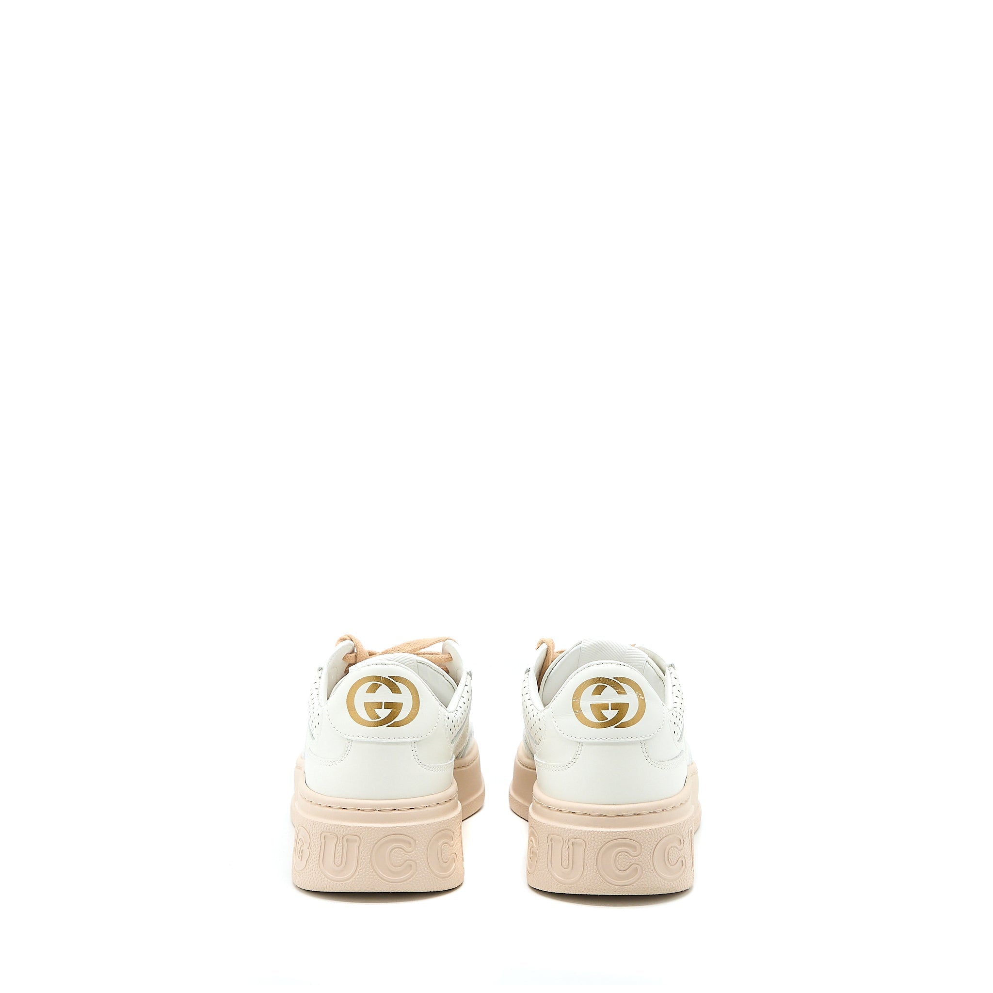 Gucci Size 36 Women�s GG Embossed Sneaker White/Pink