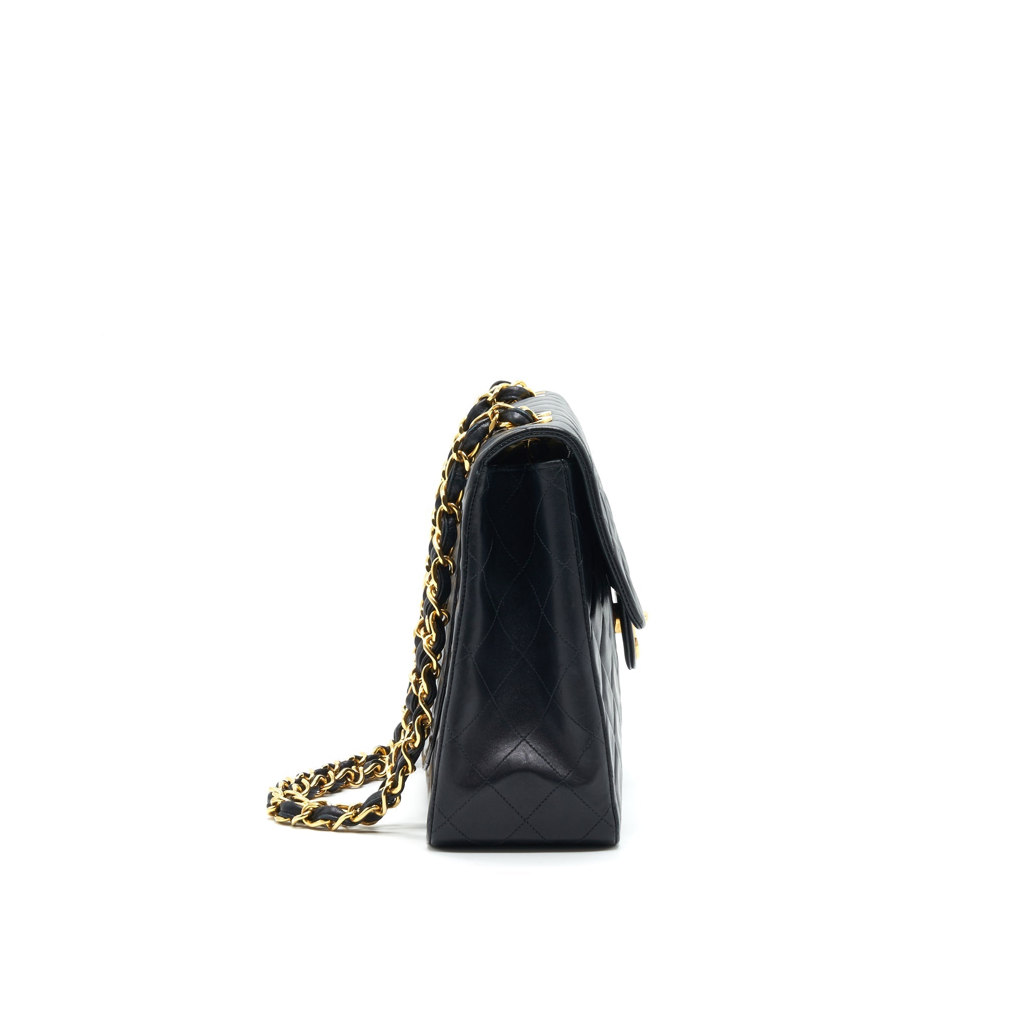Chanel Vintage Maxi Flap Bag Black 24K