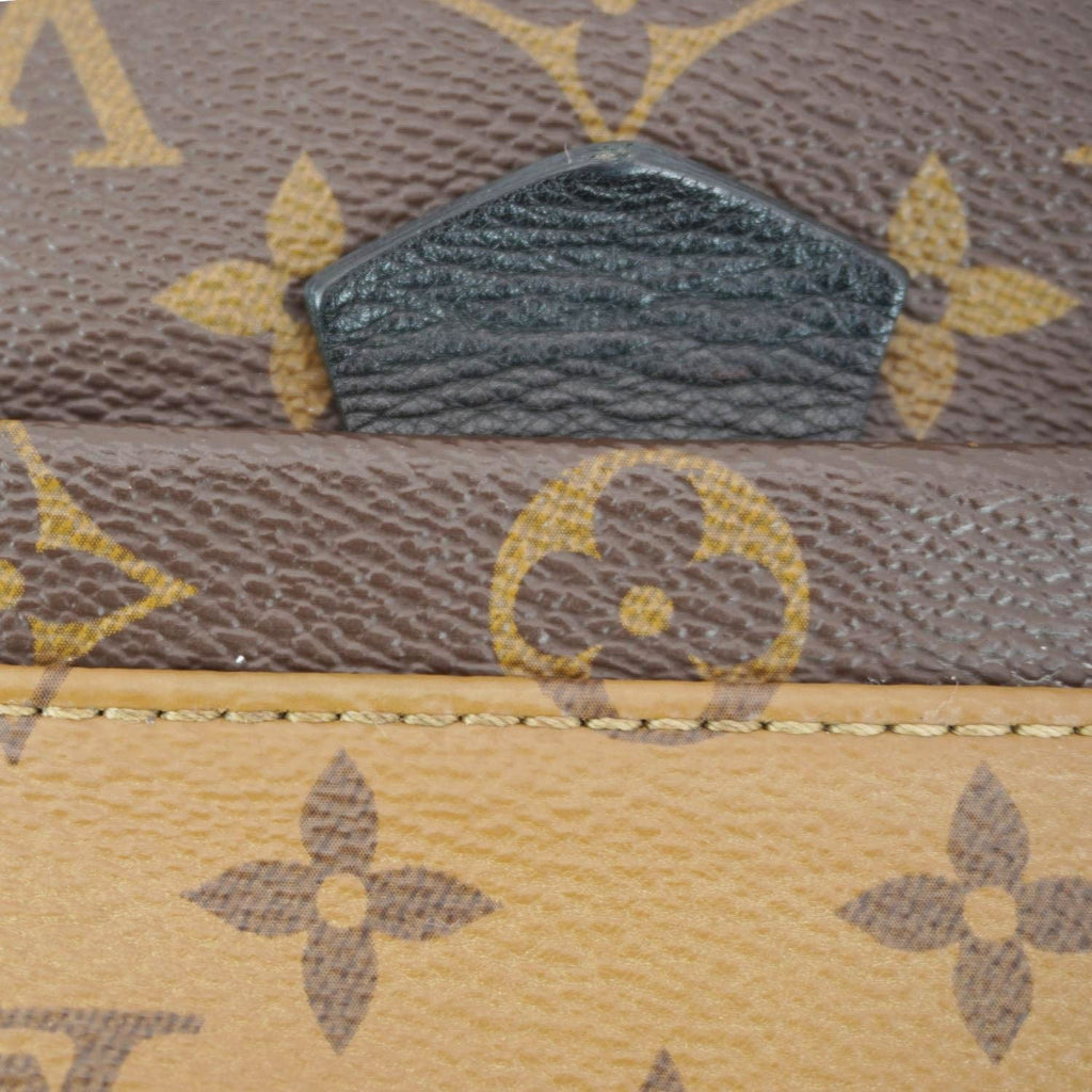 LOUIS VUITTON Palm Springs Mini Monogram Reverse Canvas Backpack Bag Brown