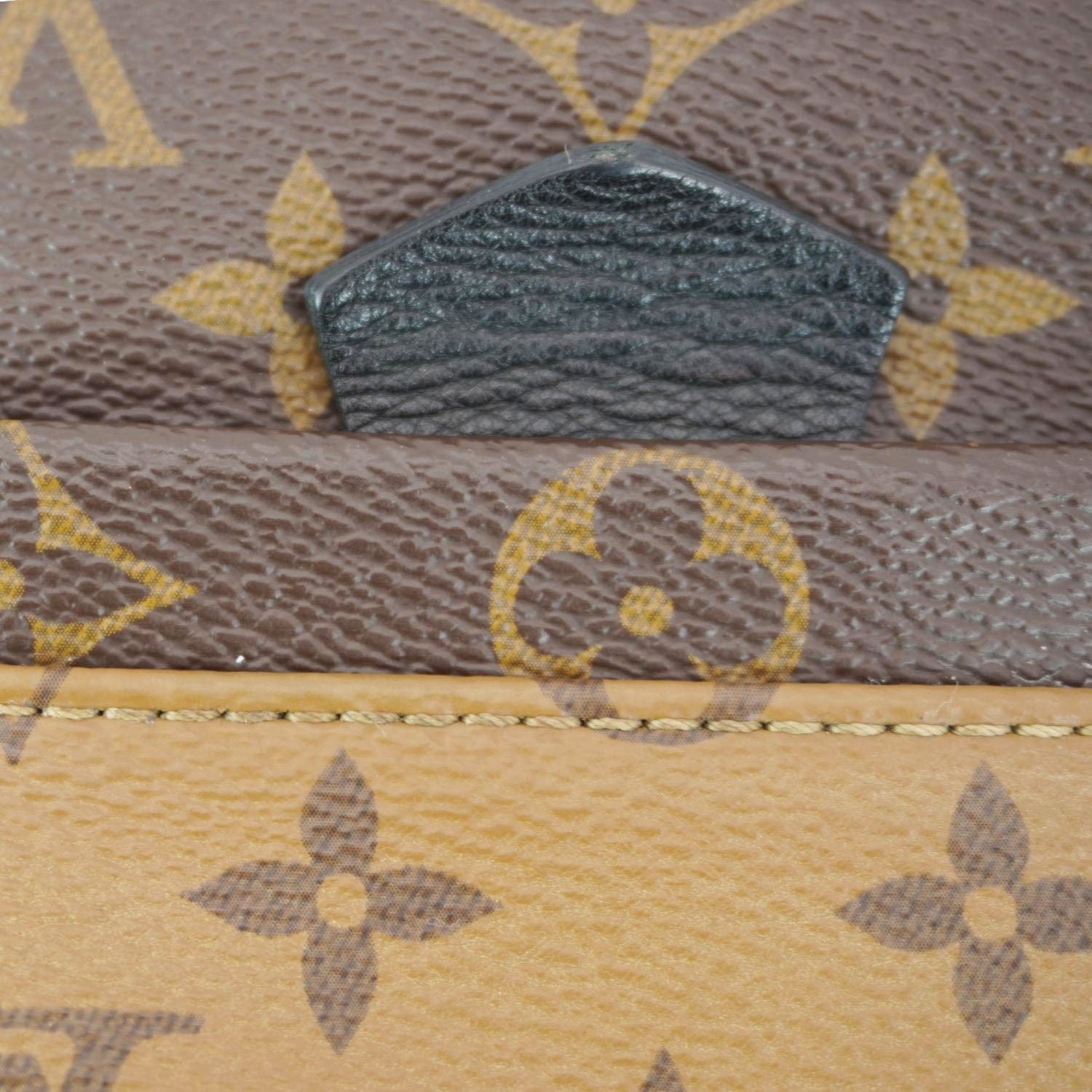 LOUIS VUITTON Palm Springs Mini Monogram Reverse Canvas Backpack Bag Brown