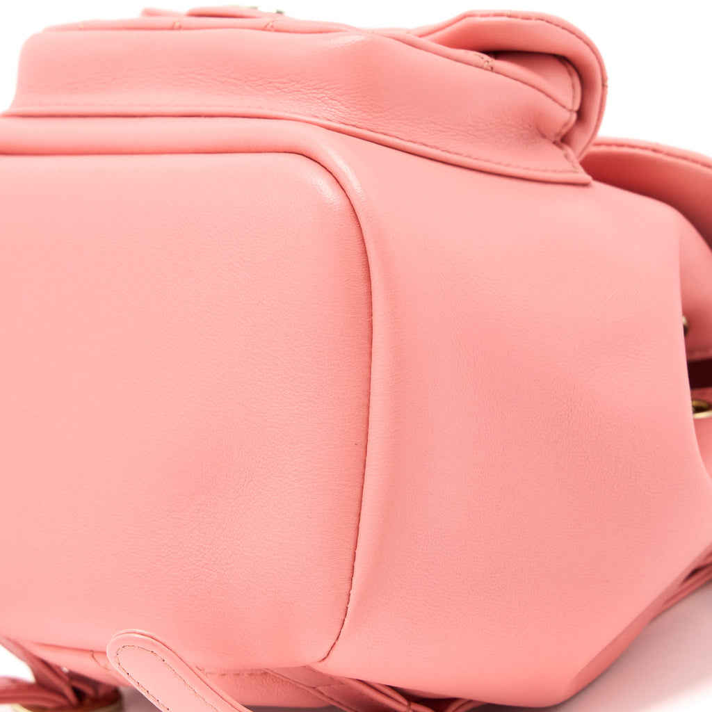 Chanel Duma Mini Backpack Lambskin Pink L(Microchip)
