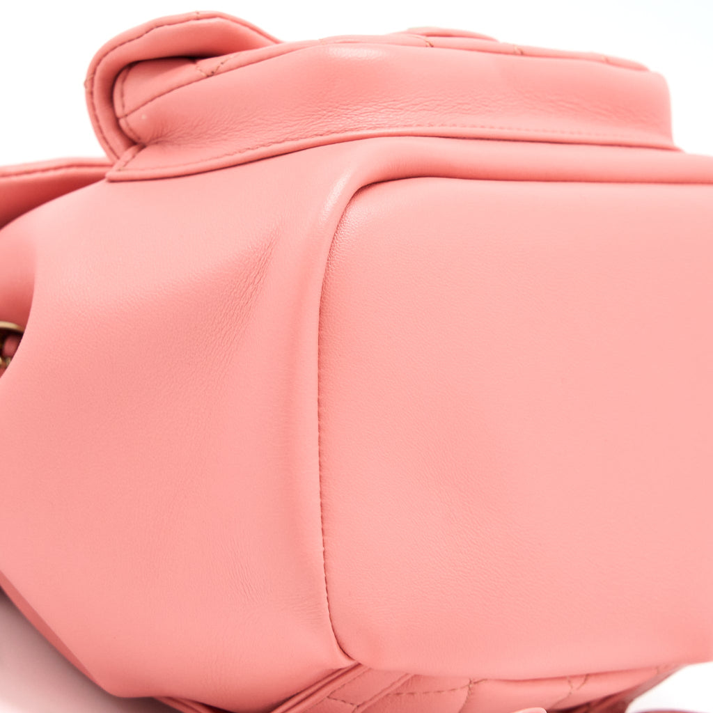 Chanel Duma Mini Backpack Lambskin Pink L(Microchip)