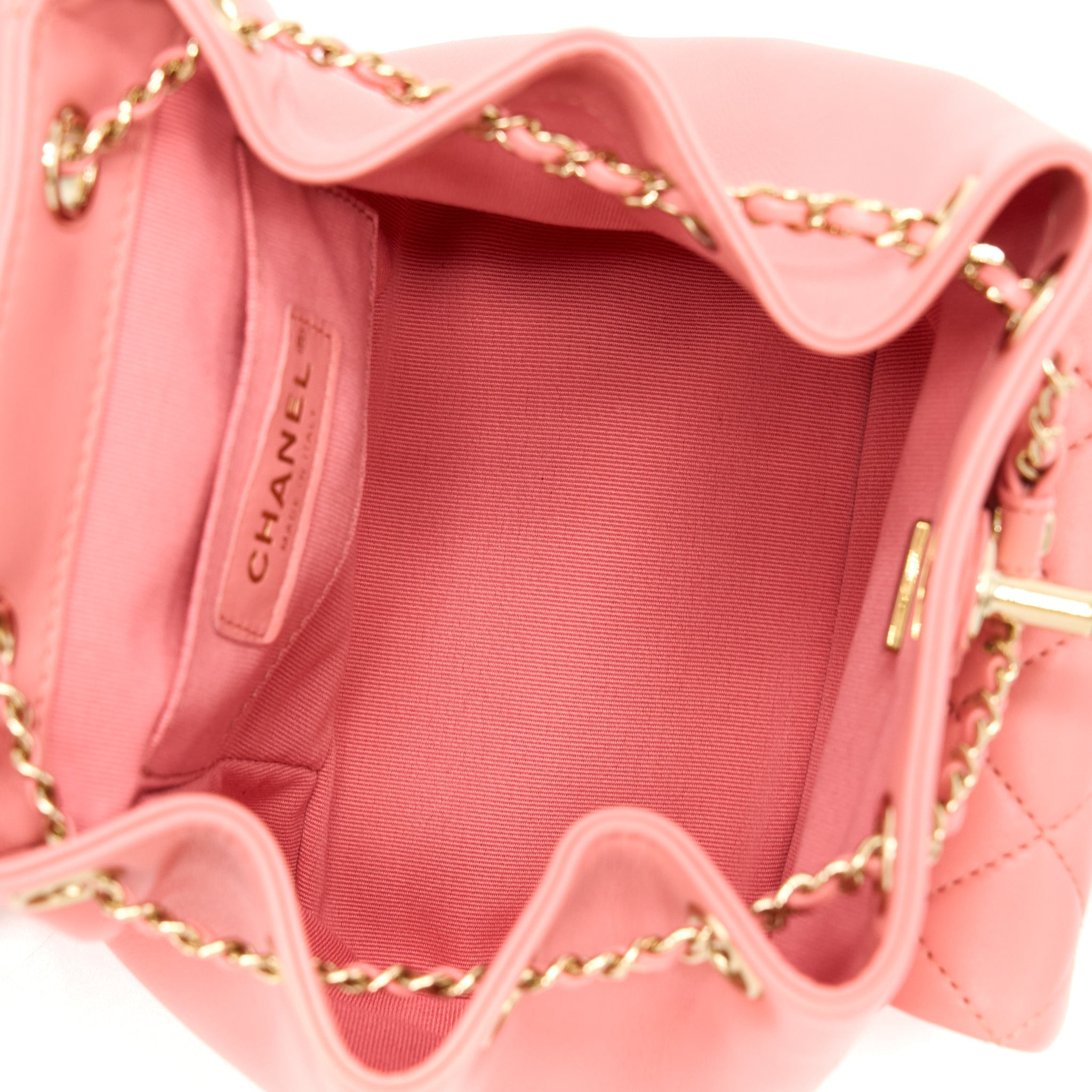 Chanel Duma Mini Backpack Lambskin Pink L(Microchip)