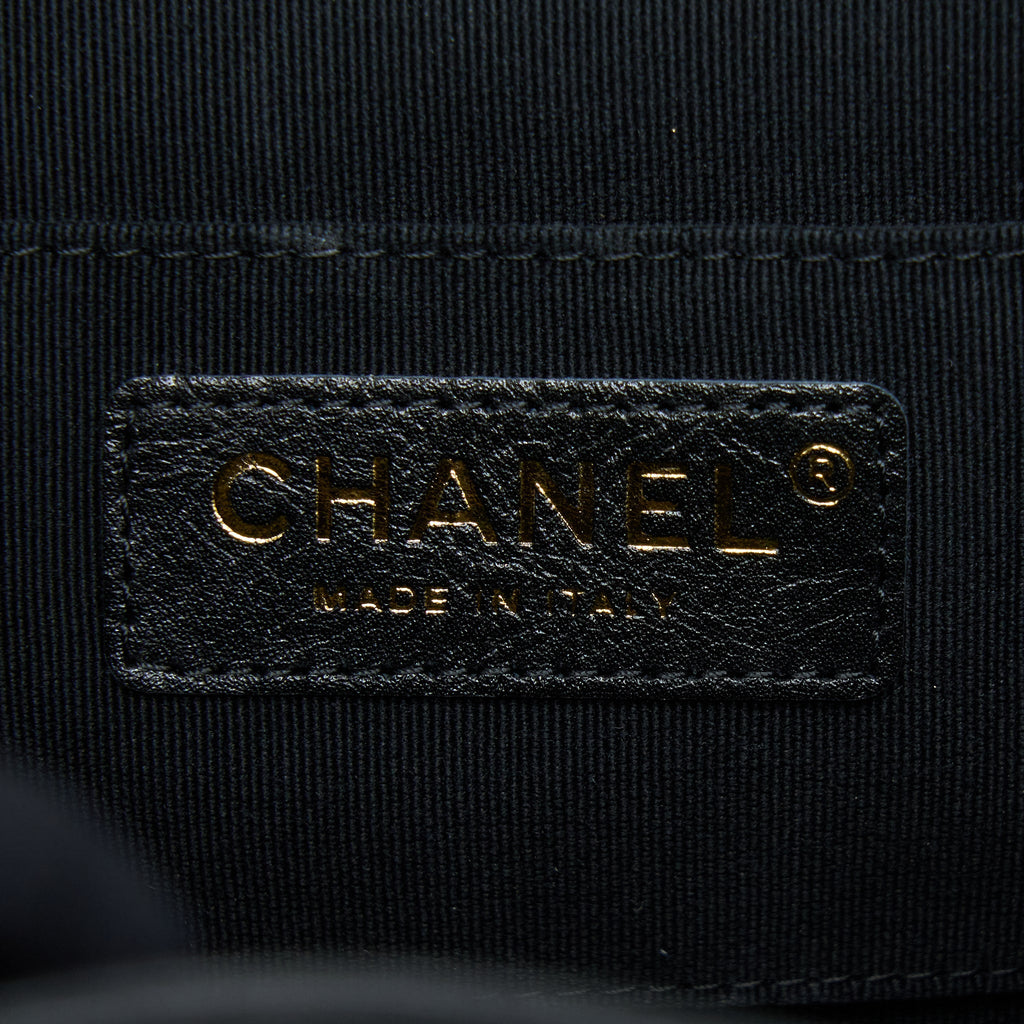 Chanel 22C Mini Duma Backpack Aged Calfskin Black L (Microchip)