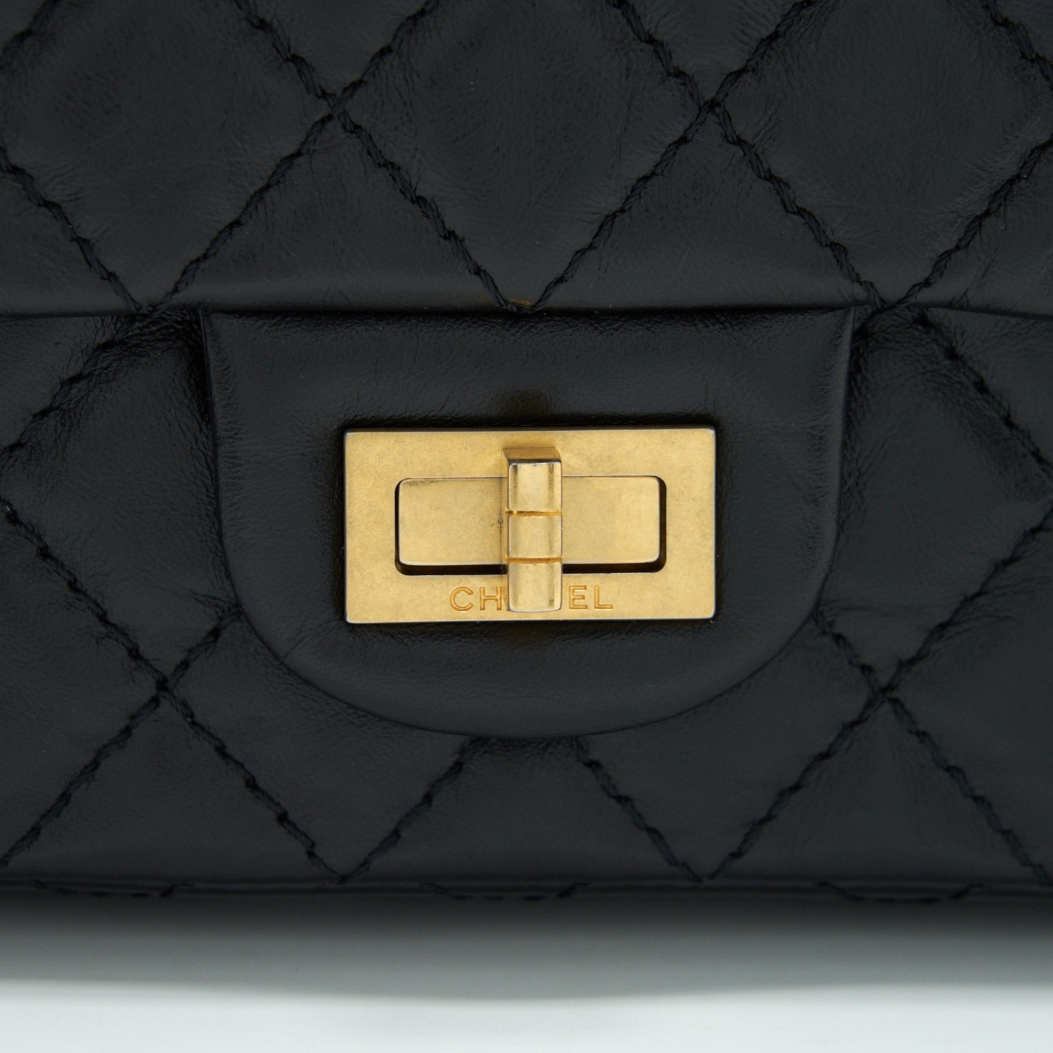 Chanel Small Reissue 2.55 Flap Bag Black Brushed