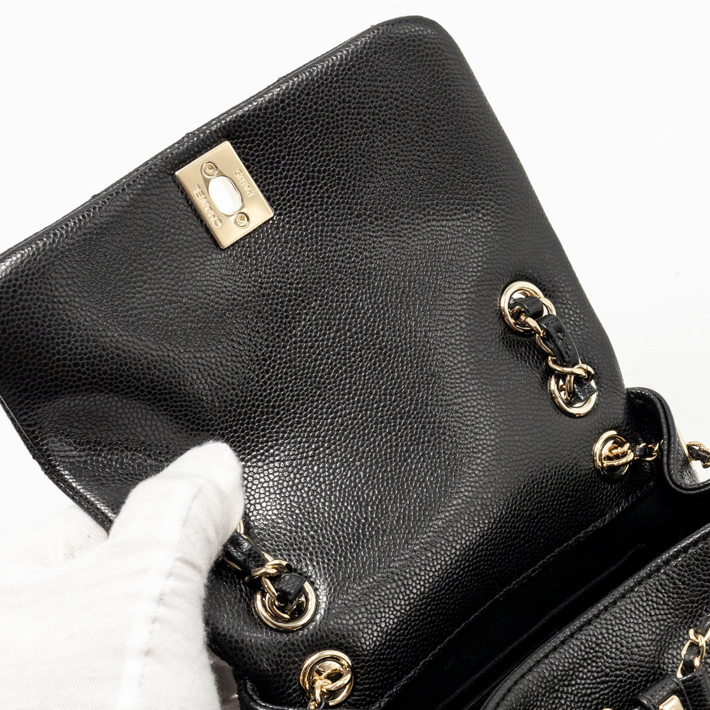 Chanel Triple Pack Duma Backpack Caviar Black L (Microchip)