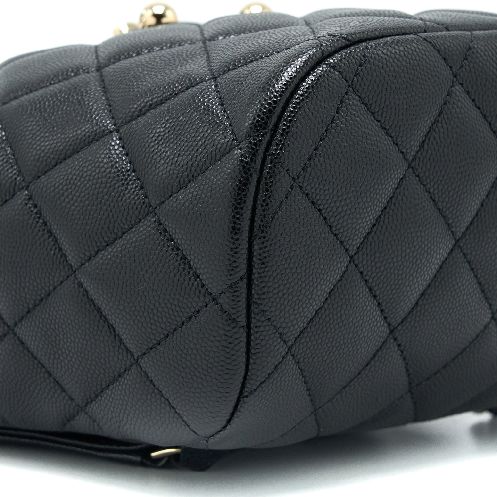 Chanel 23s Mini Flap Backpack Caviar Black L (Microchip)