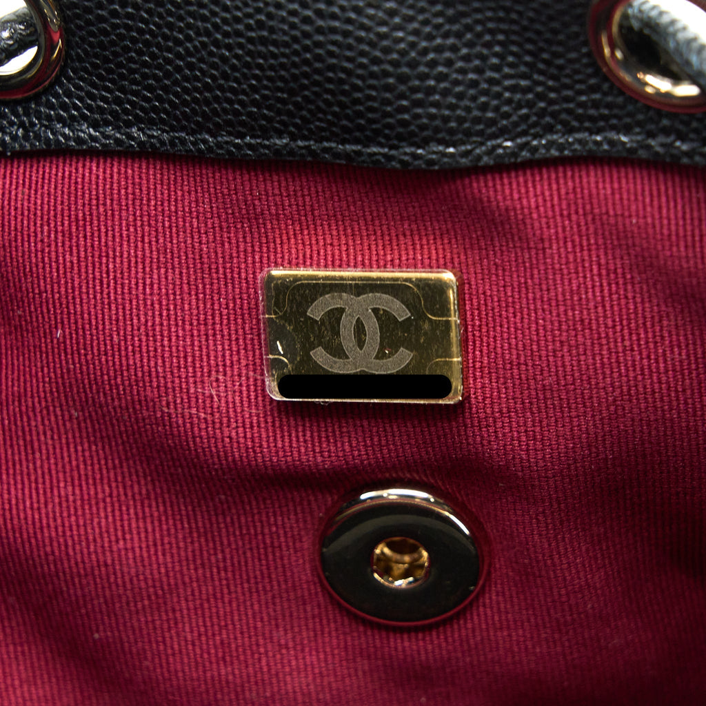 Chanel 23s Mini Flap Backpack Caviar Black L (Microchip)