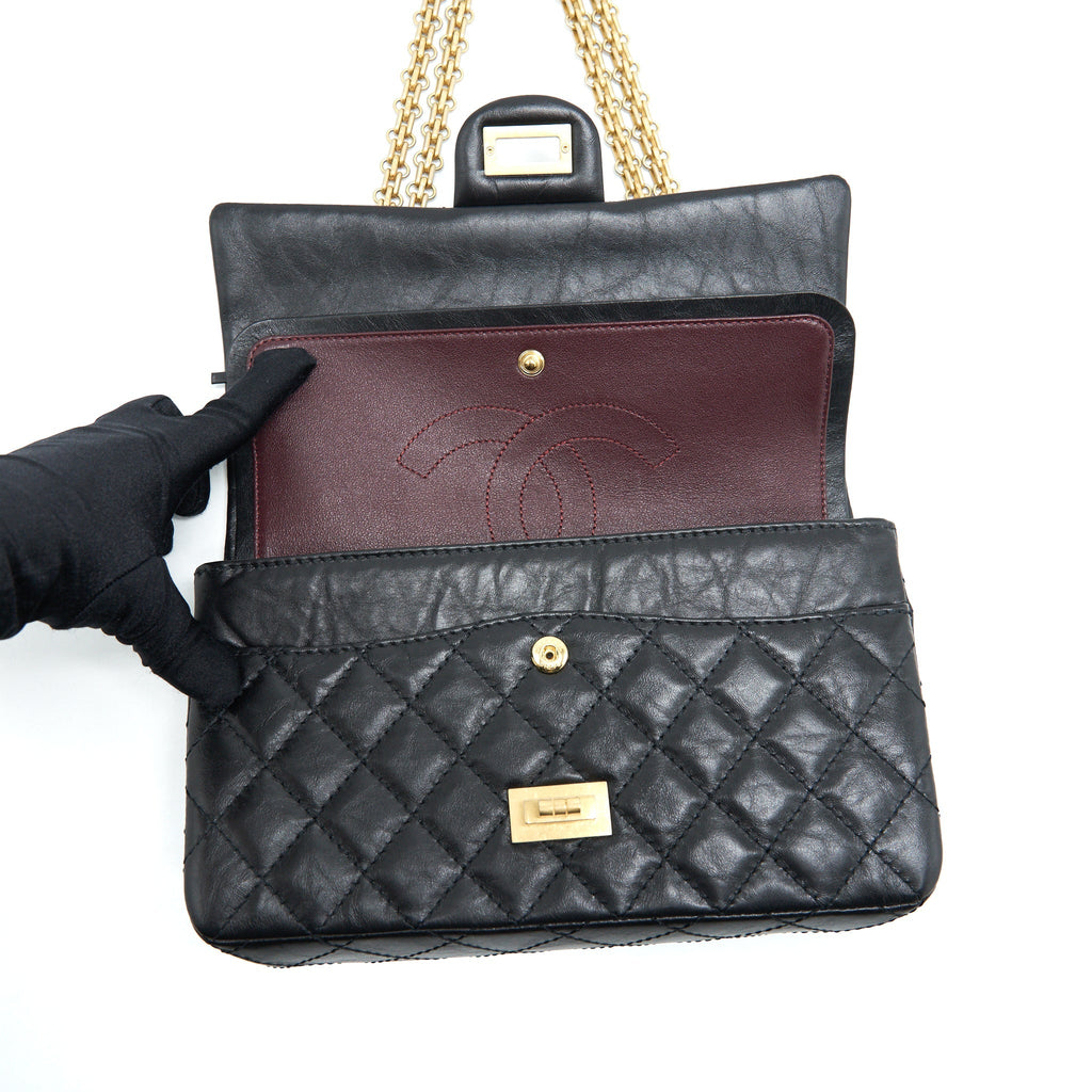 Chanel Small Reissue 2.55 Flap Bag Black Brushed