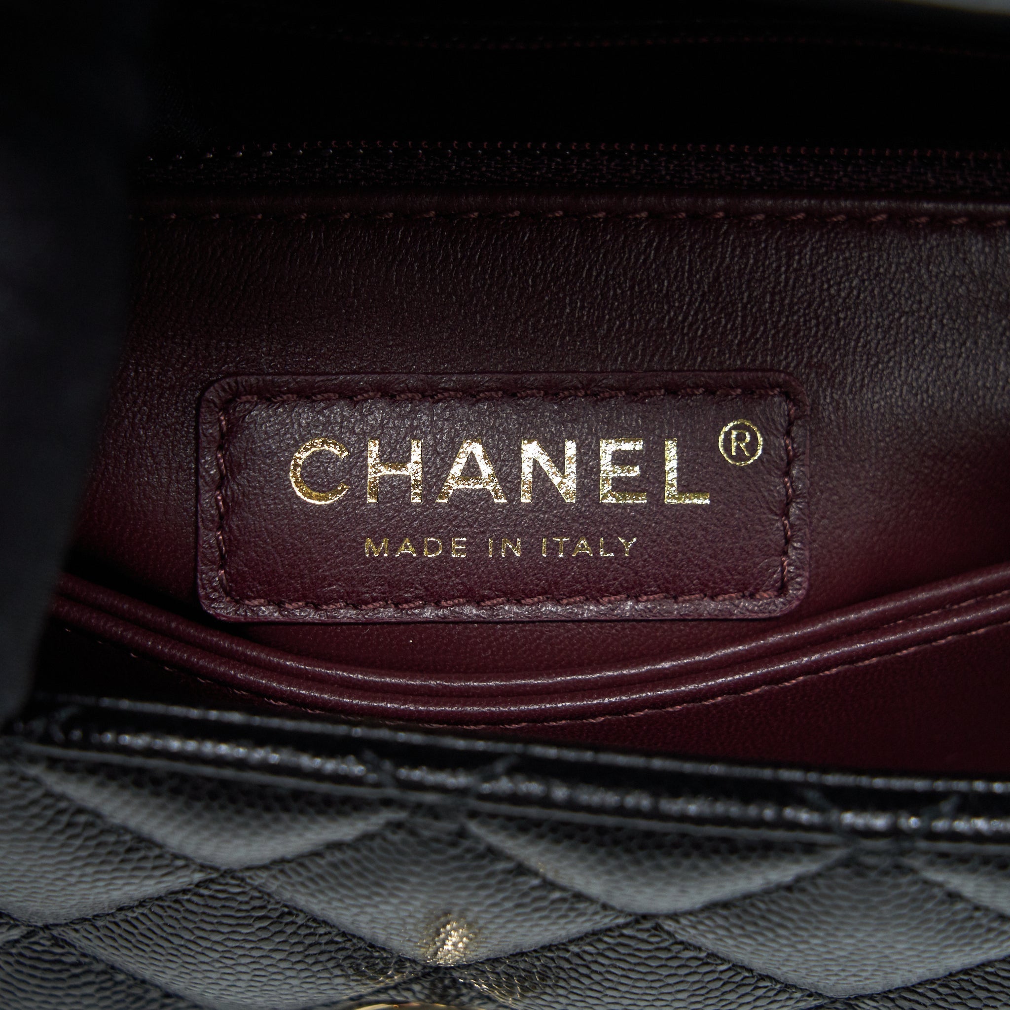 Chanel Small Coco Handle 24cm Caviar Black L Embossed Handle