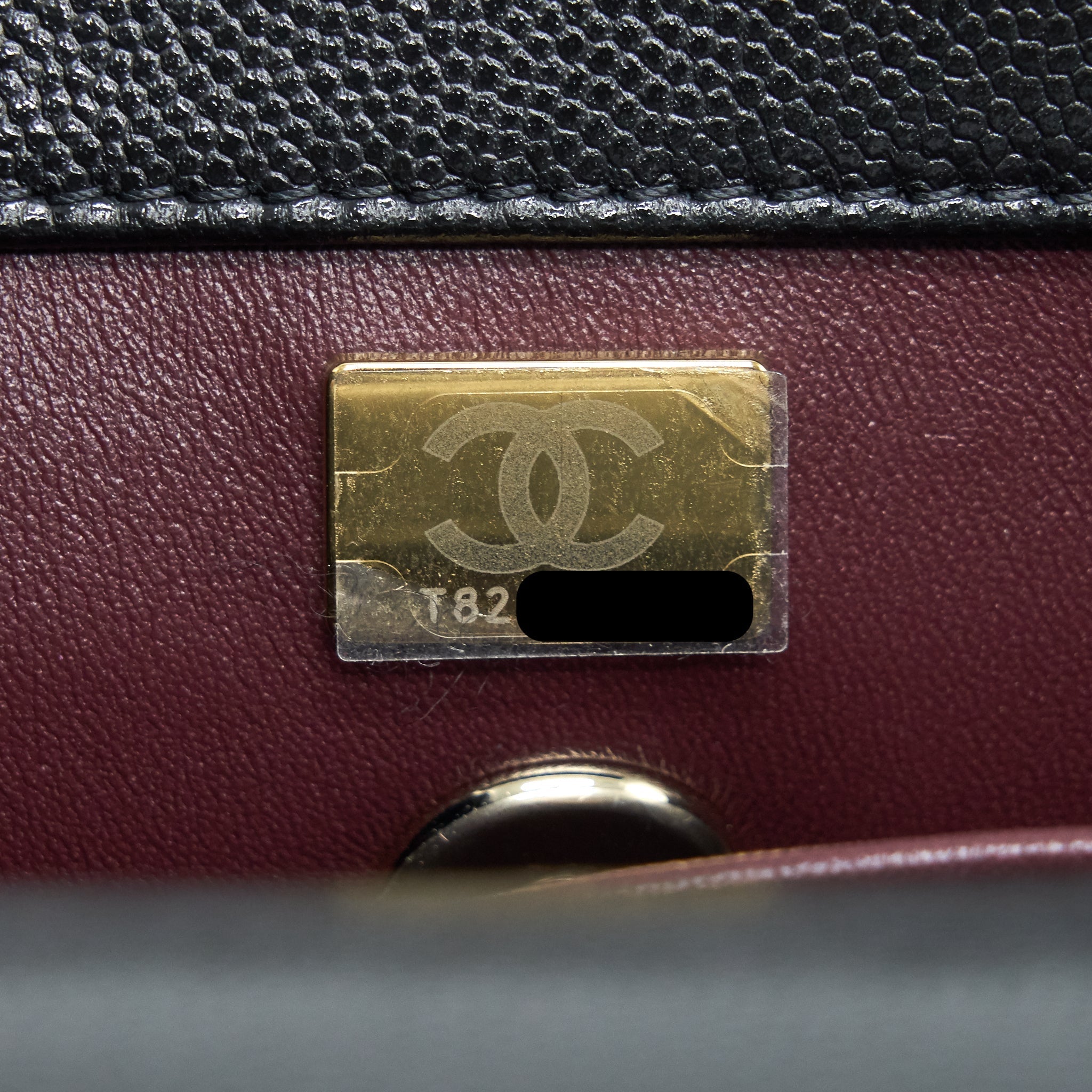 Chanel Small Coco Handle 24cm Caviar Black L Embossed Handle