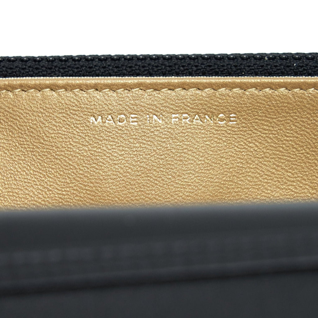 Chanel 22C Pearl Crush Wallet On Chain Black