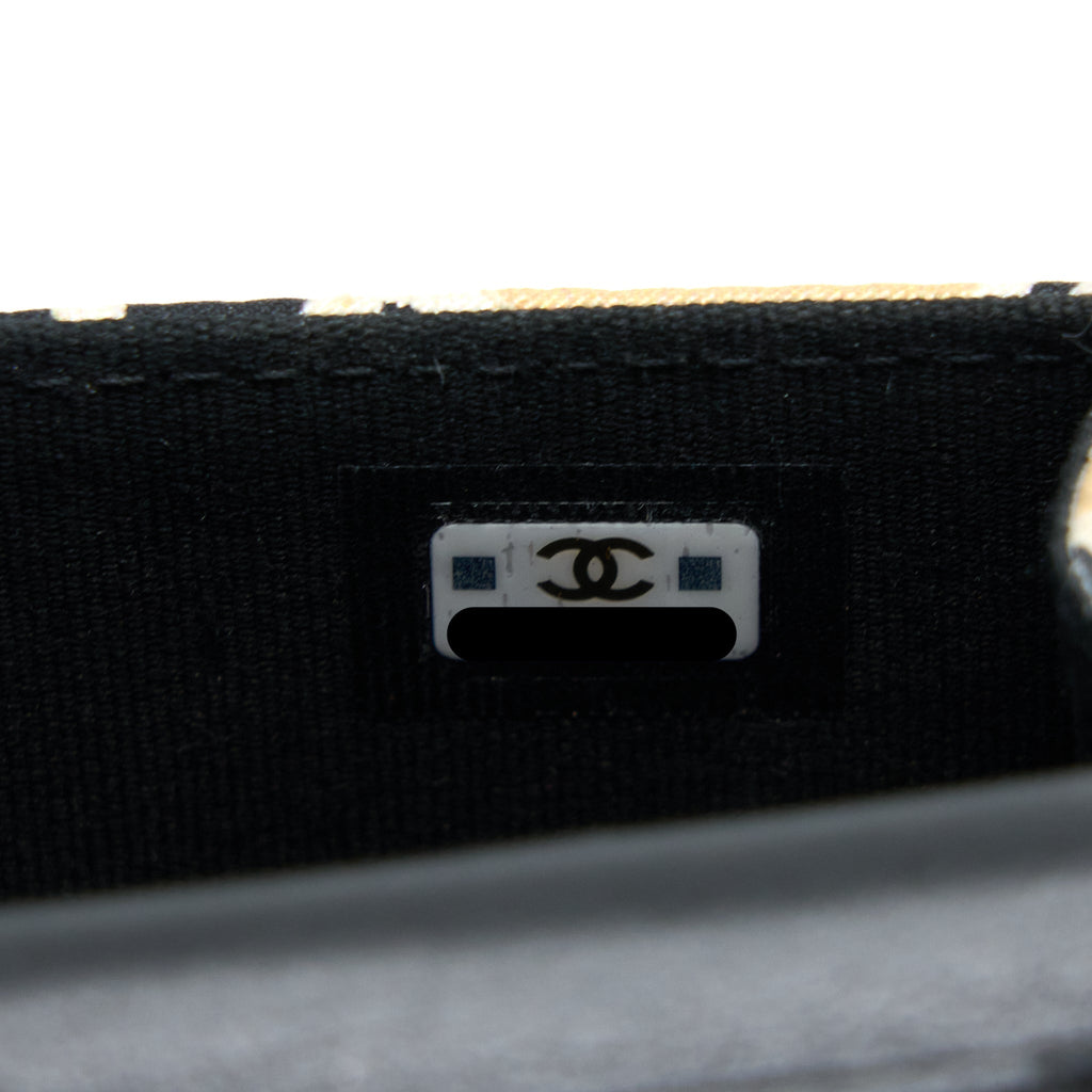 Chanel Mini Clutch with Chains Fabric Multicolour L (Microchip)