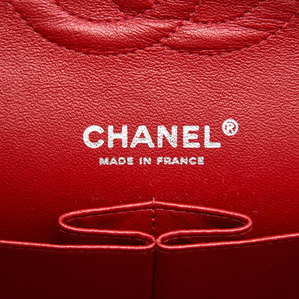 Chanel Medium Classic Double Flap Bag Patent Leather Red