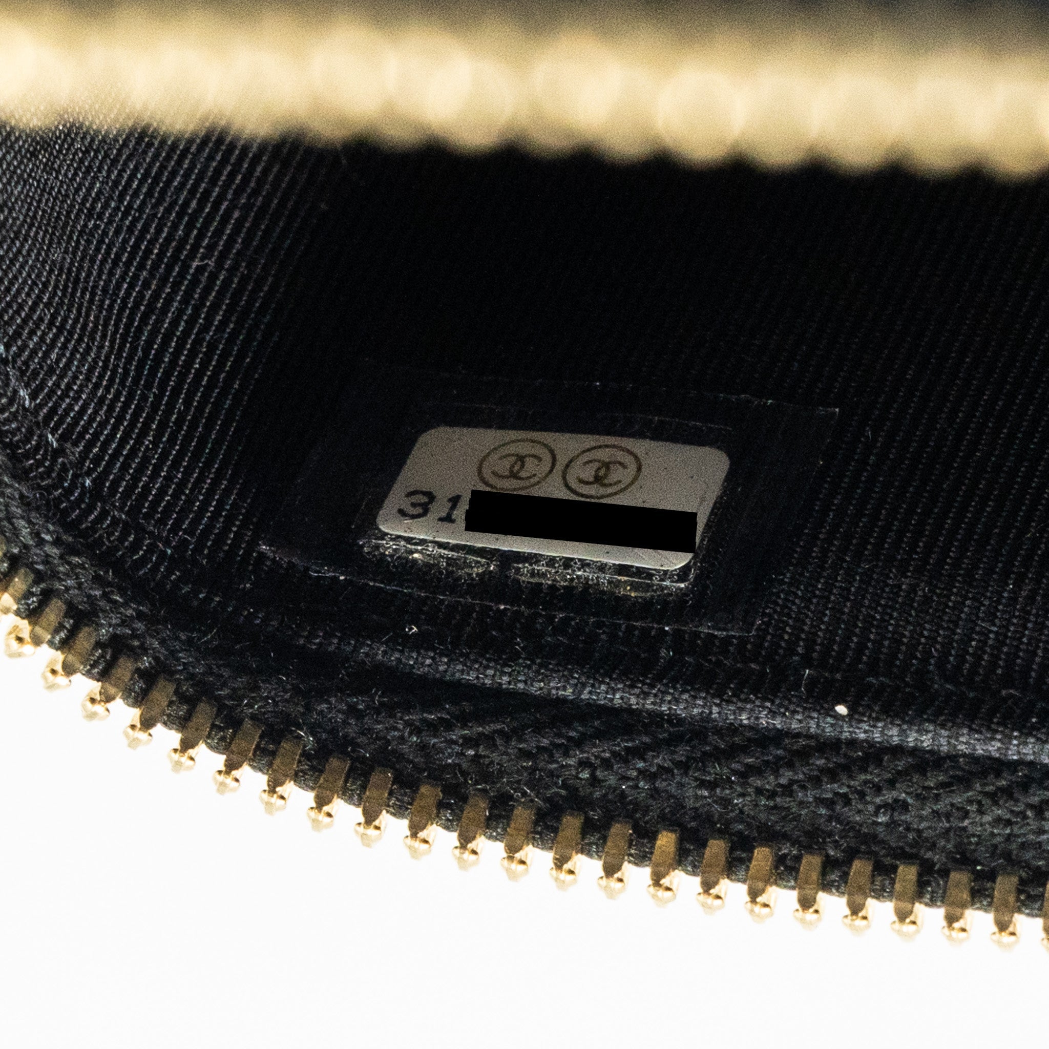 Chanel Small Vanity Clutch with Chain CC Pearl Caviar Black L