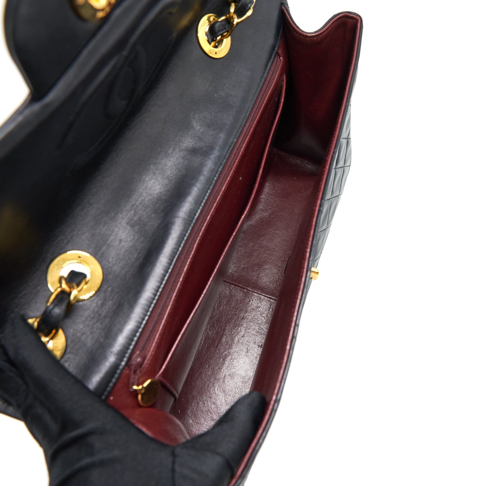 Chanel Vintage Maxi Flap Bag Black 24K