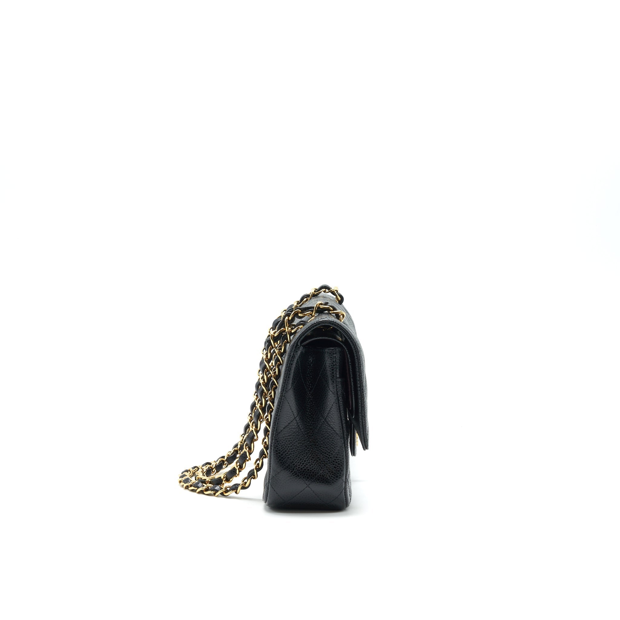 Chanel medium Classic double flap Bag Caviar black  serial 25