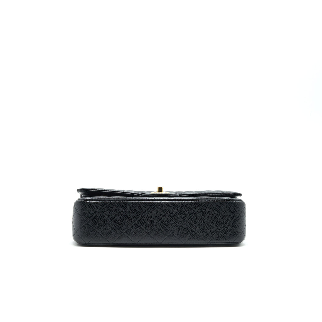 Chanel medium Classic double flap Bag Caviar black  serial 25