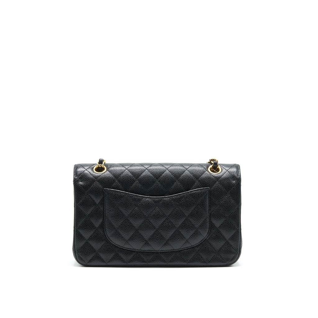 Chanel medium Classic double flap Bag Caviar black  serial 25