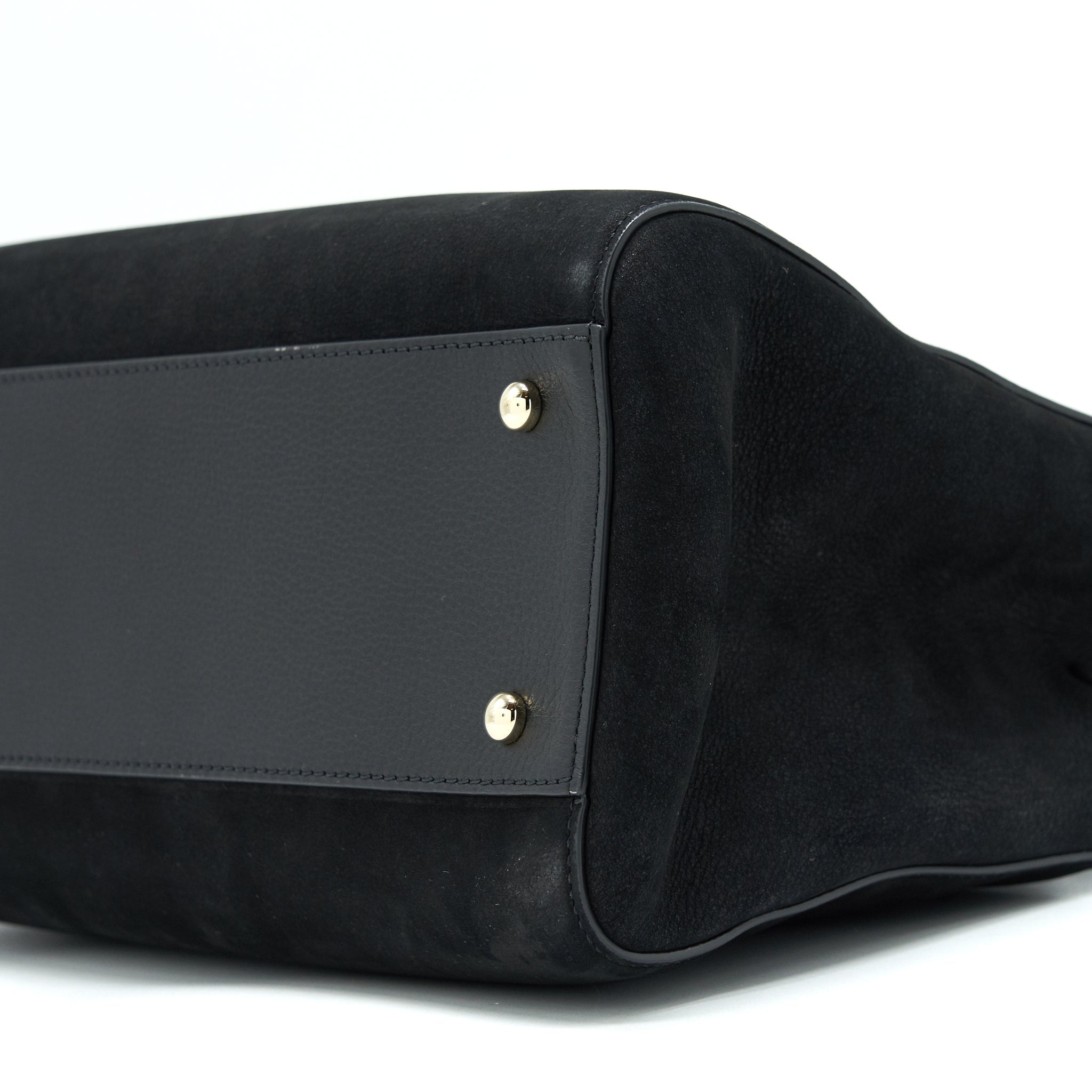 Chanel Suede Leather Tote Bag Black L