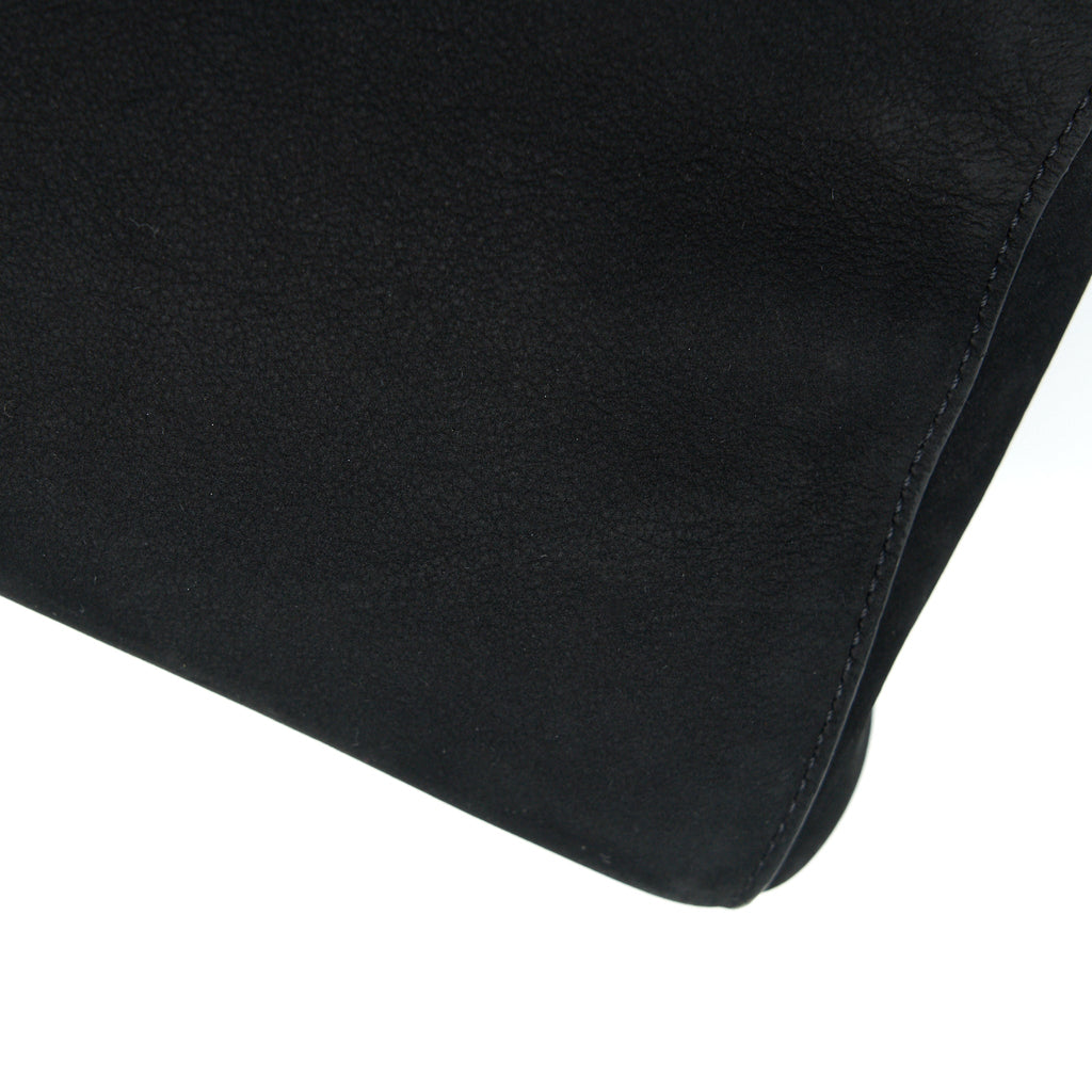 Chanel Suede Leather Tote Bag Black L