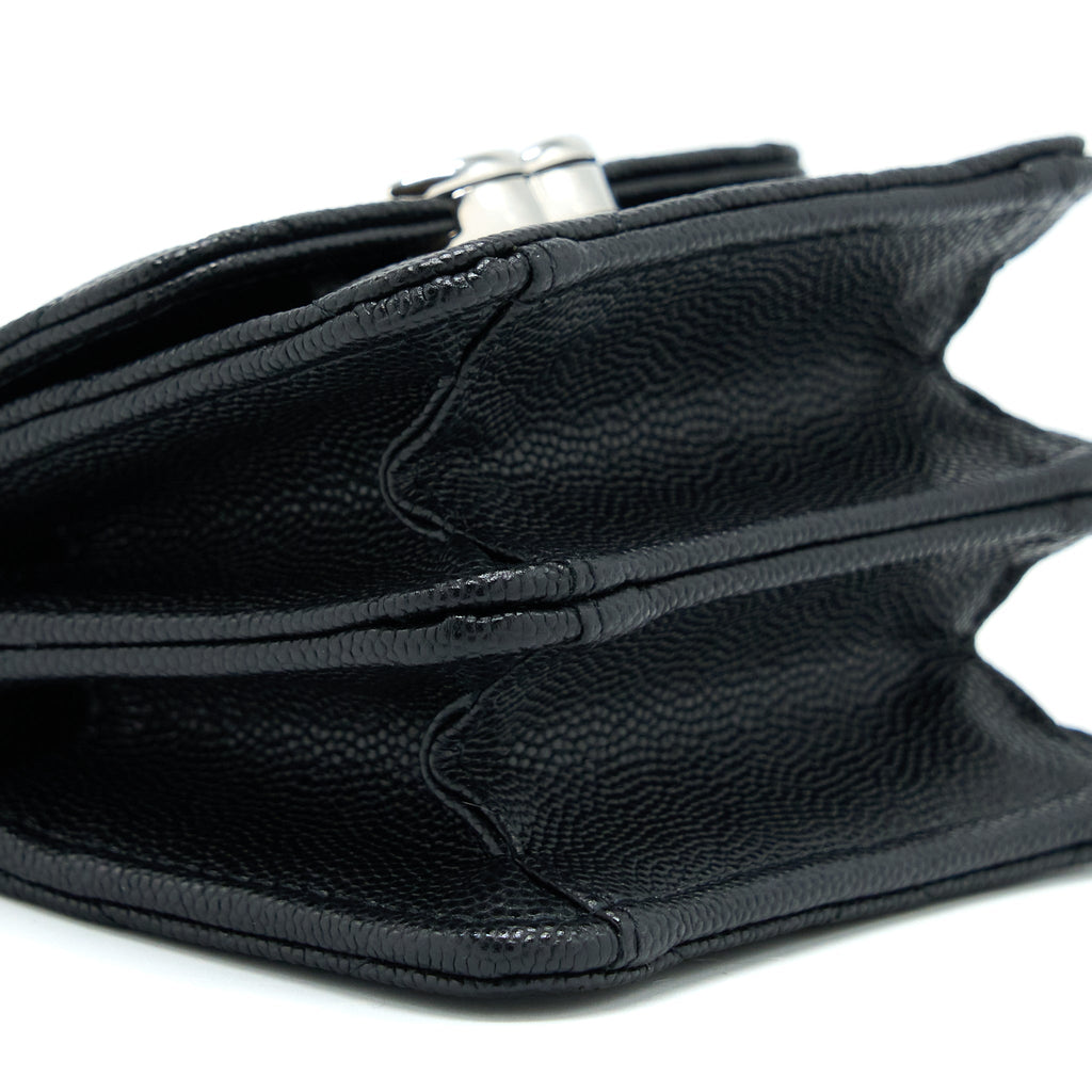 Chanel Clutch With Chain Caviar Black