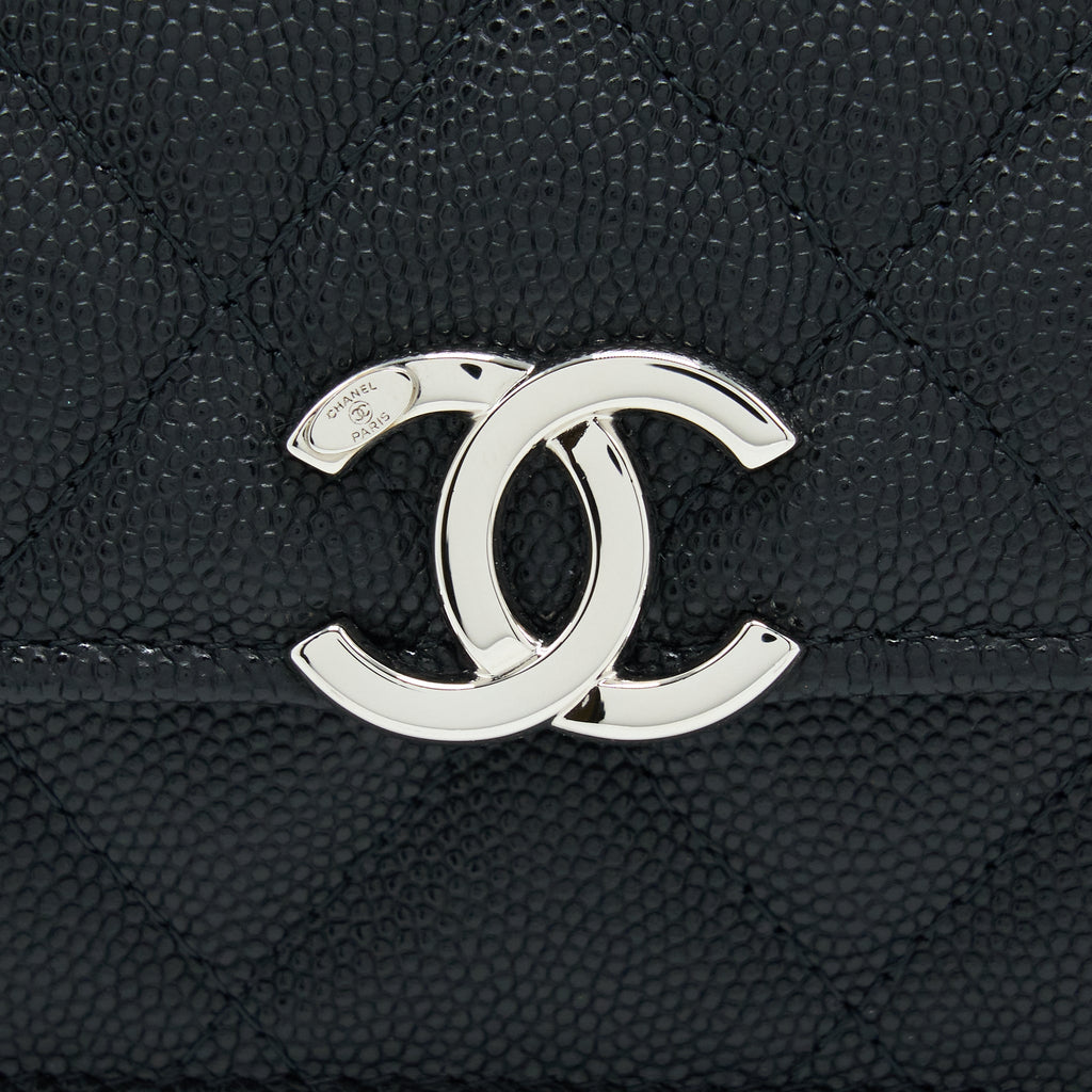 Chanel Clutch With Chain Caviar Black