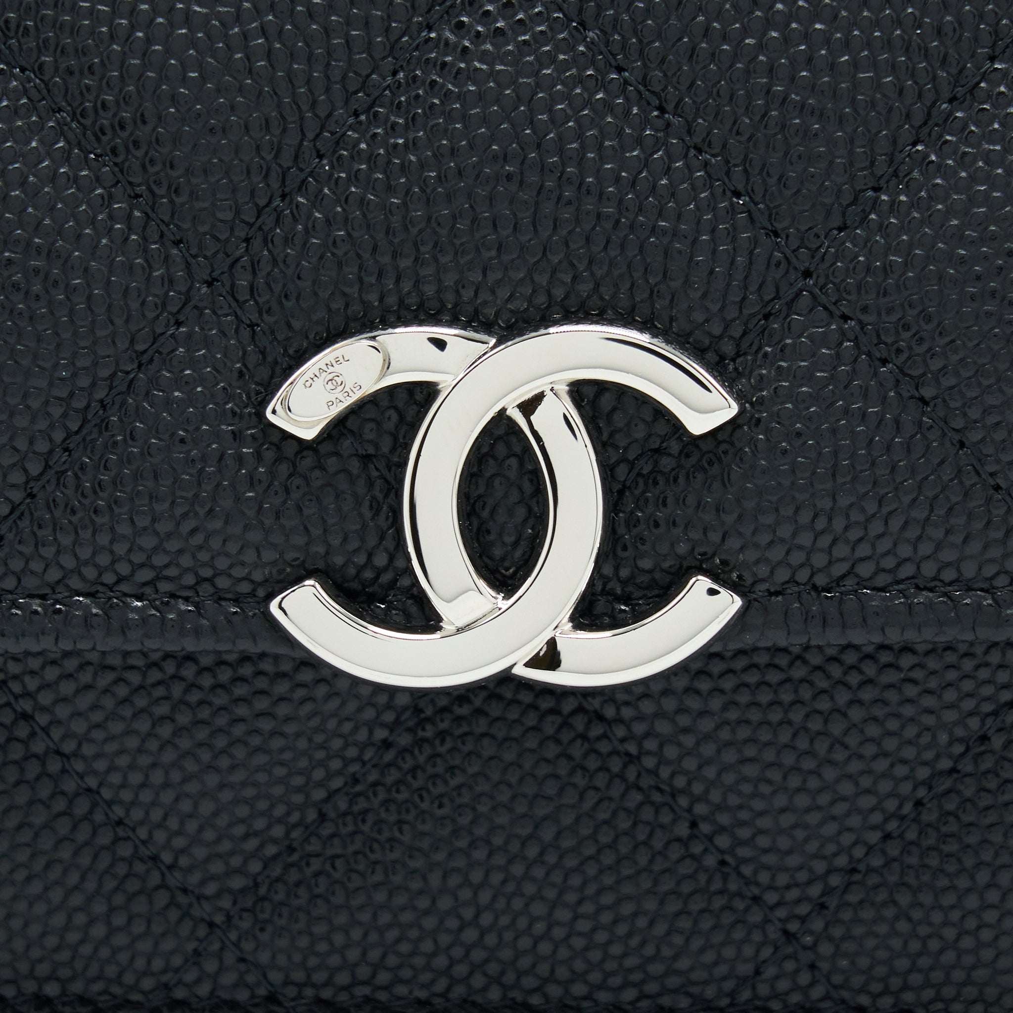 Chanel Clutch With Chain Caviar Black