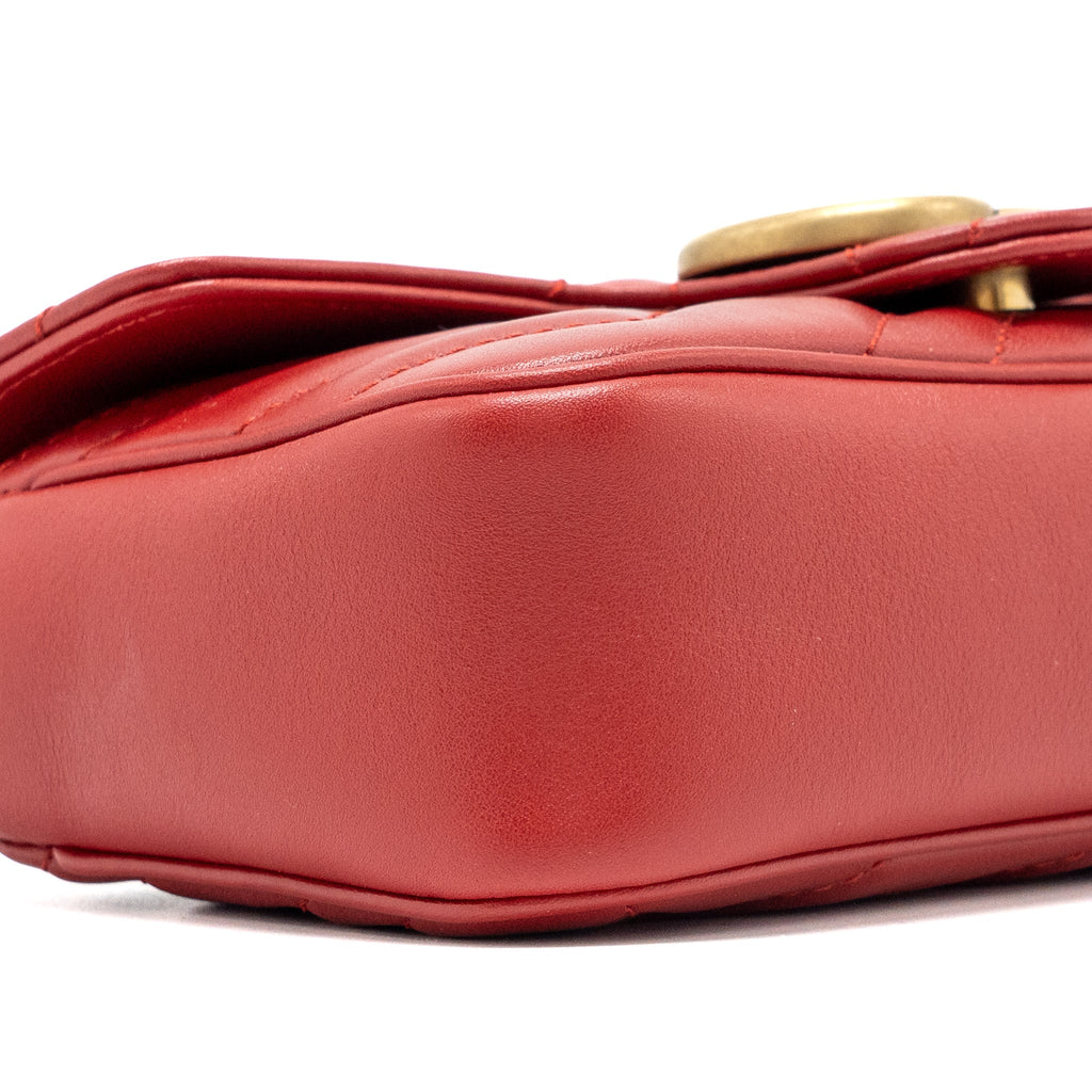 Gucci Super Mini gg Marmont calfskin Red