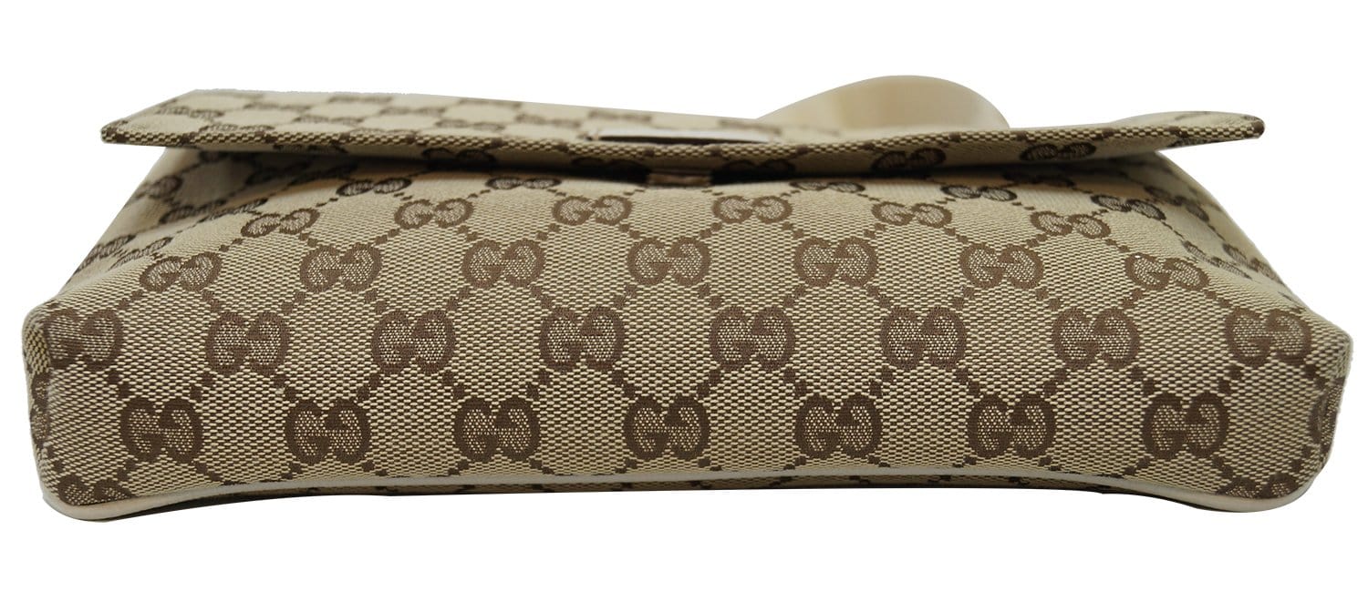 GUCCI GG Canvas Brown Waist Bum Bag 146304