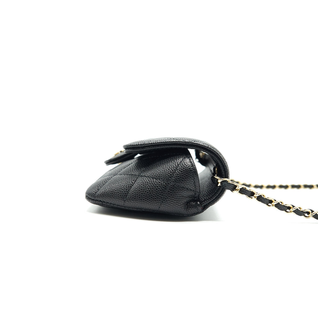 Chanel Glasses Case With Classic Chain Black L