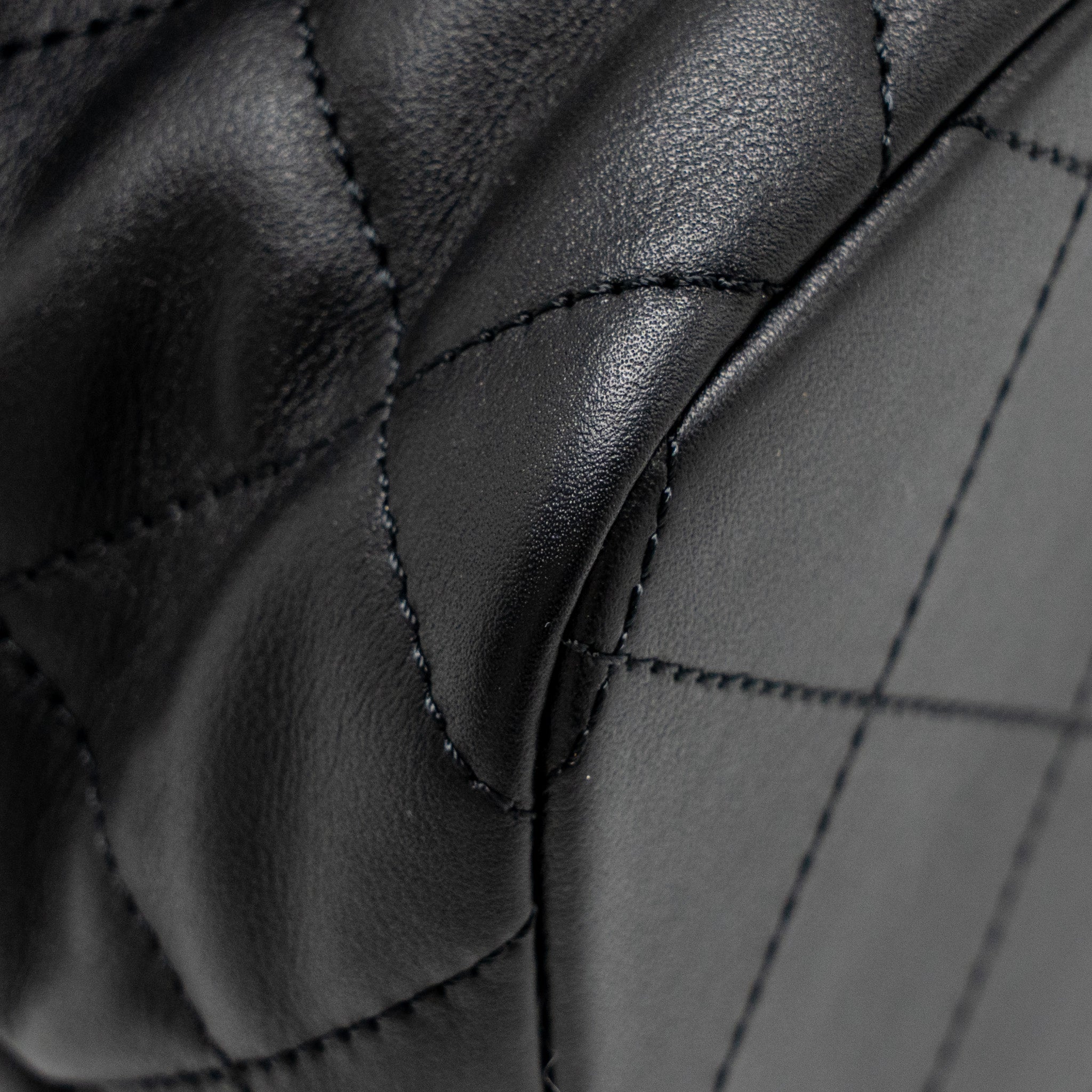 Chanel Drawstring Two Pockets Backpack Calfskin Black